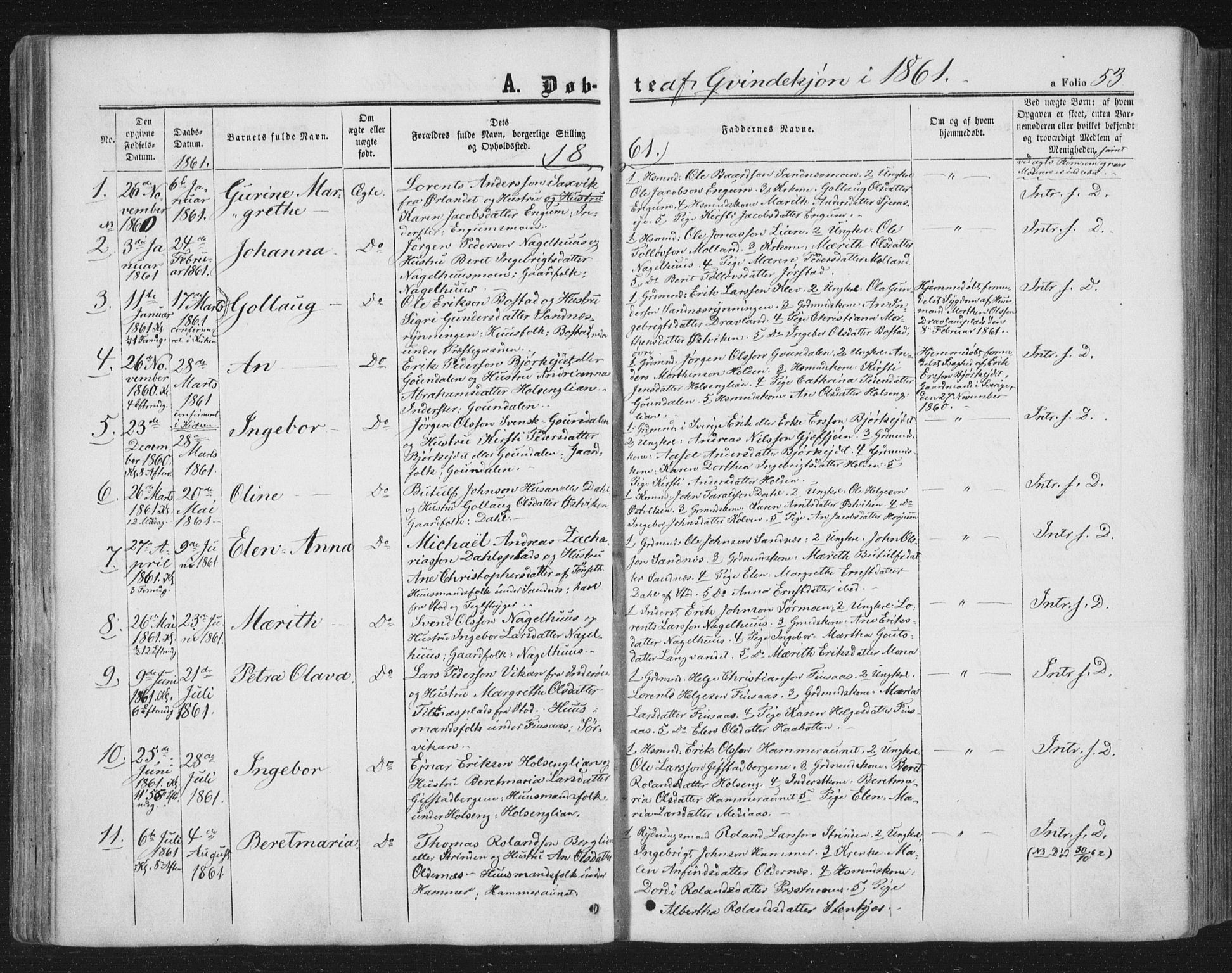 Ministerialprotokoller, klokkerbøker og fødselsregistre - Nord-Trøndelag, SAT/A-1458/749/L0472: Parish register (official) no. 749A06, 1857-1873, p. 53