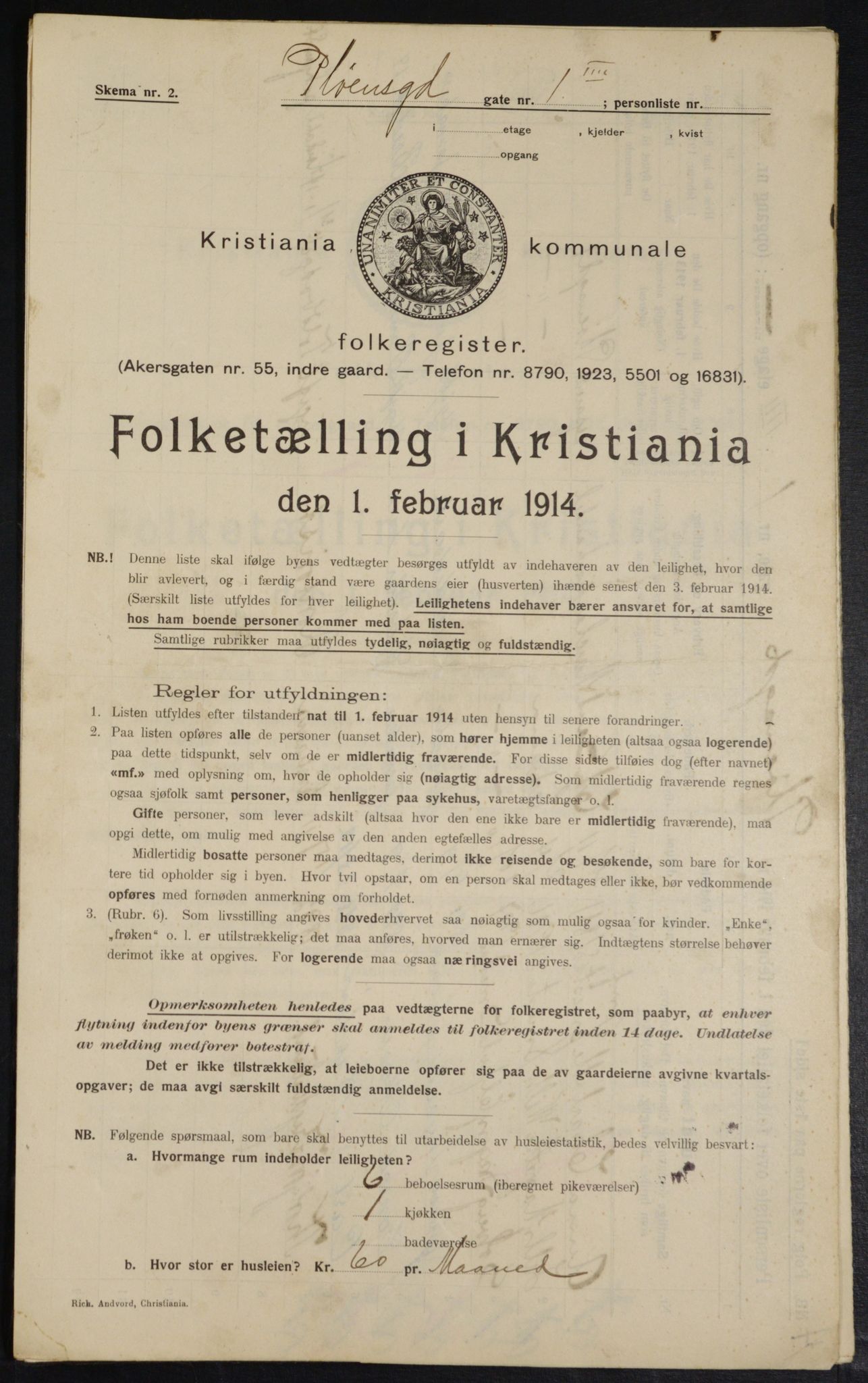 OBA, Municipal Census 1914 for Kristiania, 1914, p. 80971