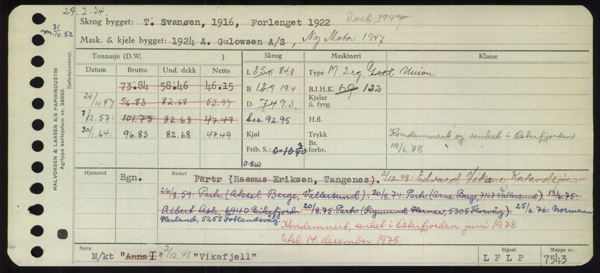 Sjøfartsdirektoratet med forløpere, Skipsmålingen, RA/S-1627/H/Hd/L0041: Fartøy, Vi-Ås, p. 97