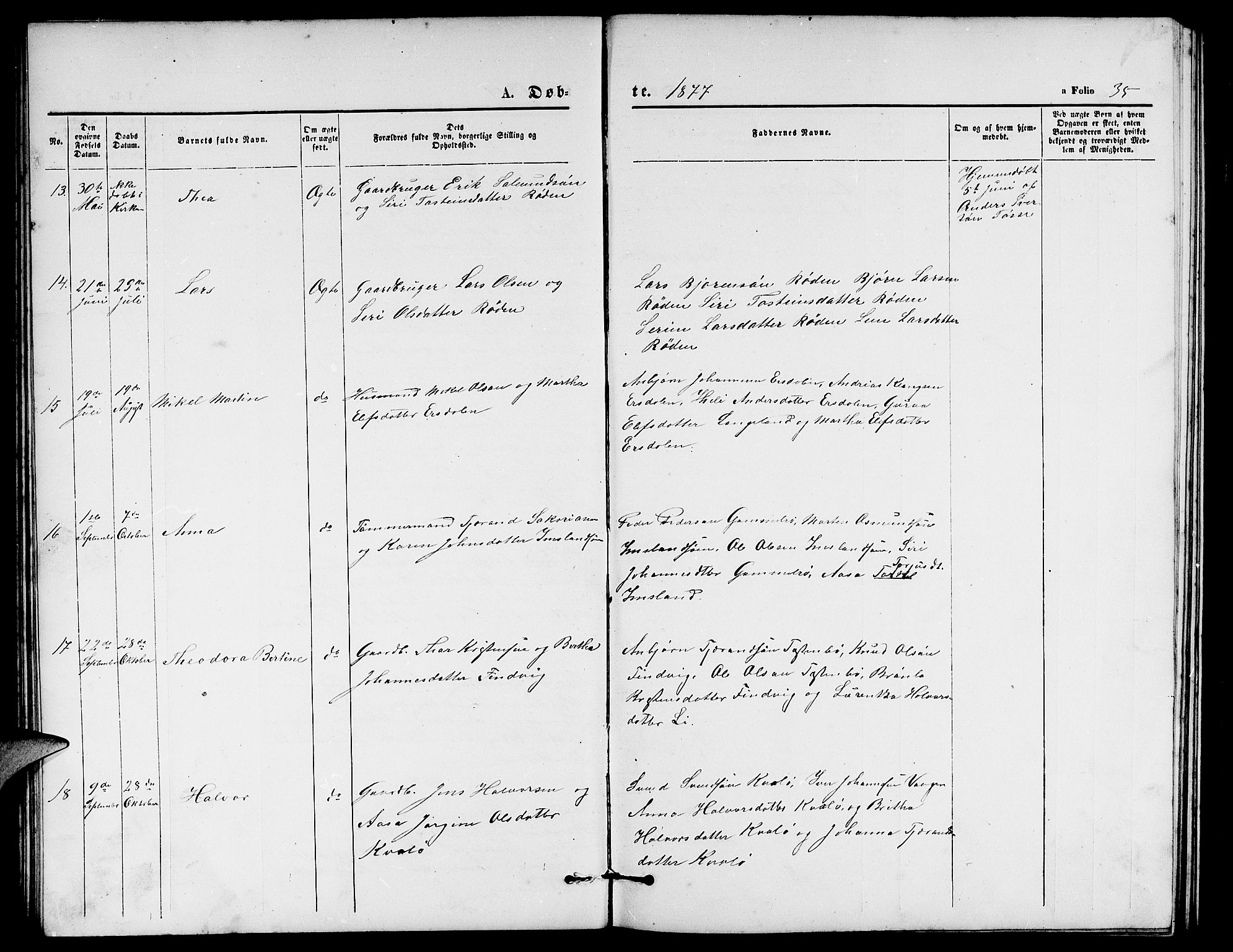 Vikedal sokneprestkontor, AV/SAST-A-101840/01/V: Parish register (copy) no. B 4, 1868-1890, p. 35