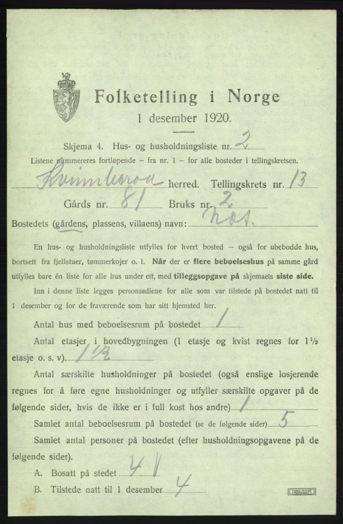 SAB, 1920 census for Kvinnherad, 1920, p. 1374