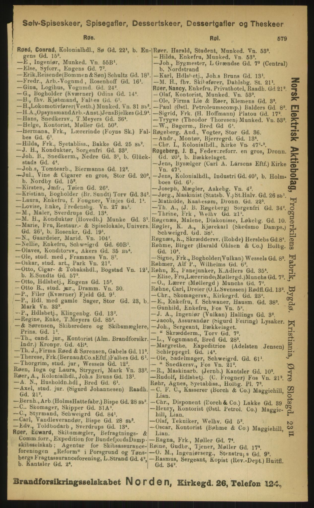 Kristiania/Oslo adressebok, PUBL/-, 1899, p. 579