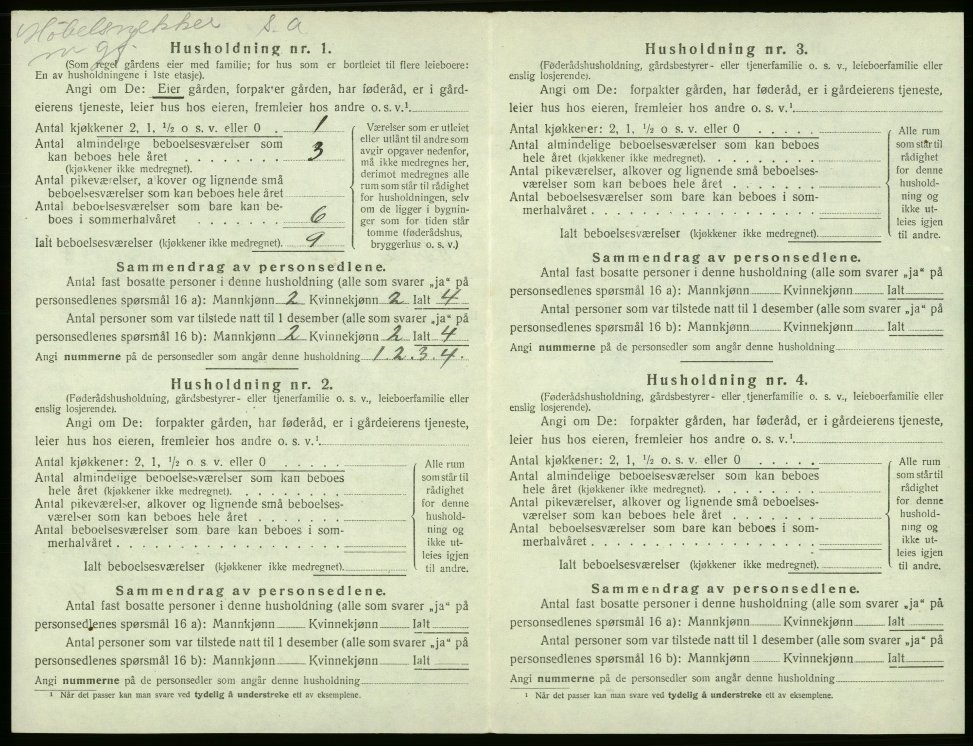 SAB, 1920 census for Kvam, 1920, p. 552