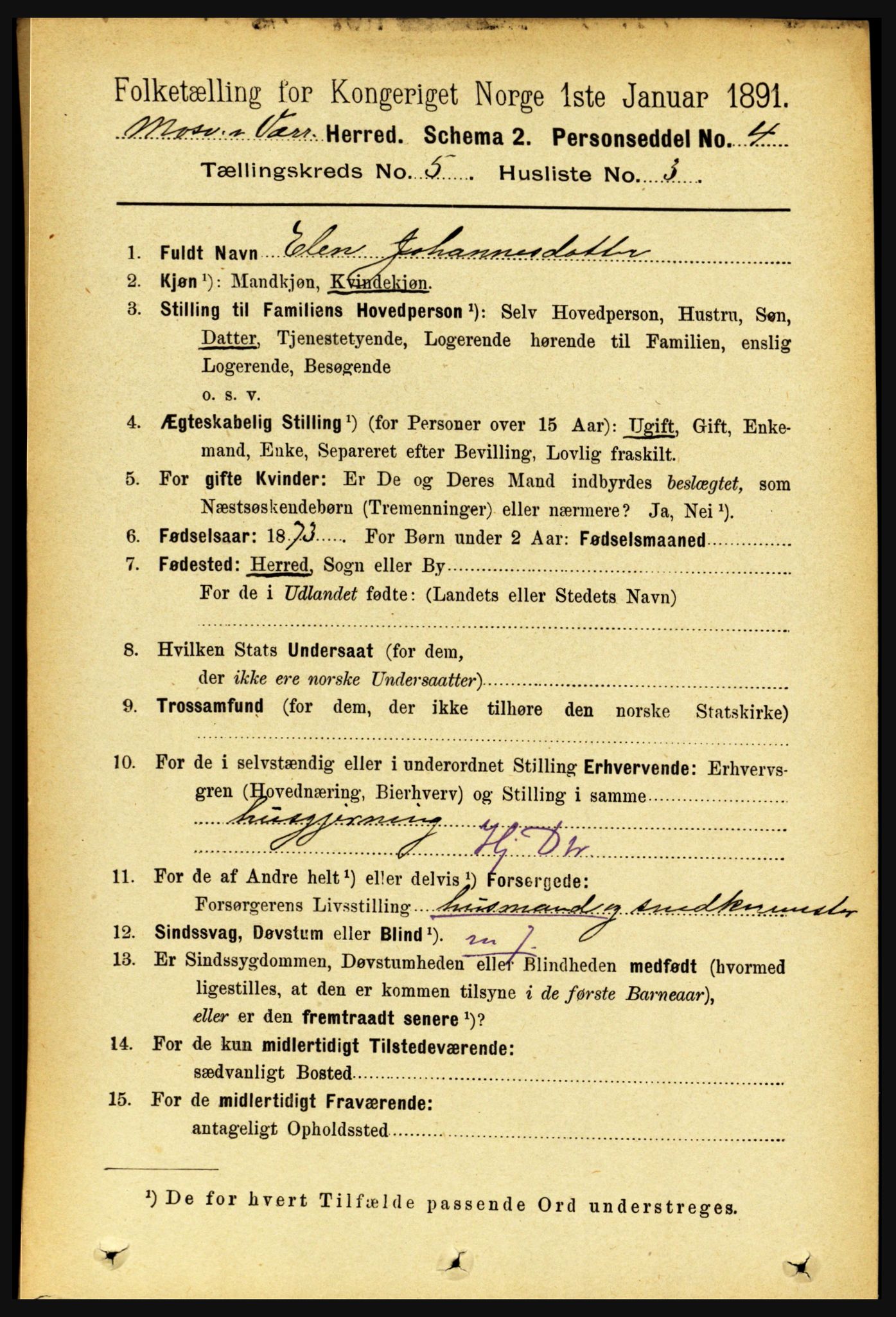 RA, 1891 census for 1723 Mosvik og Verran, 1891, p. 1980