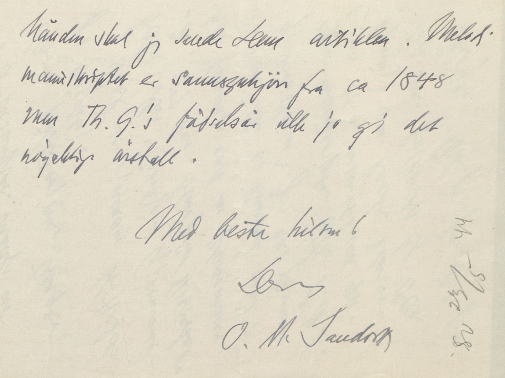 Rikard Berge, TEMU/TGM-A-1003/F/L0018/0056: 600-656 / 655 Brev, kataloger og andre papir til Rikard Berge. Konvolutten merka: Postpapir8, 1910-1950