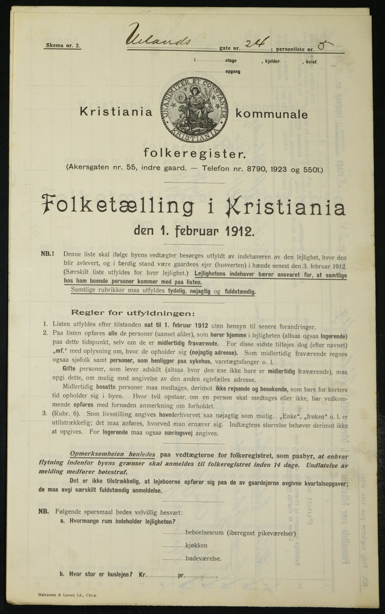 OBA, Municipal Census 1912 for Kristiania, 1912, p. 118697