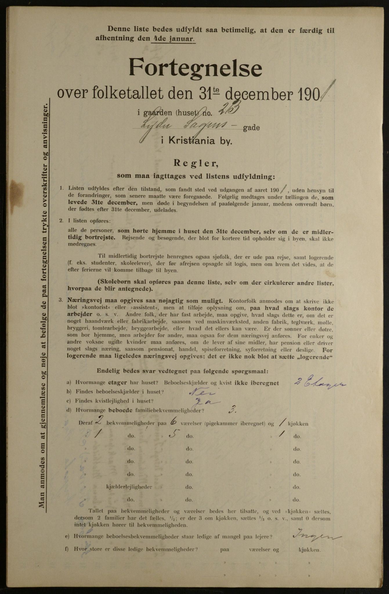 OBA, Municipal Census 1901 for Kristiania, 1901, p. 9042