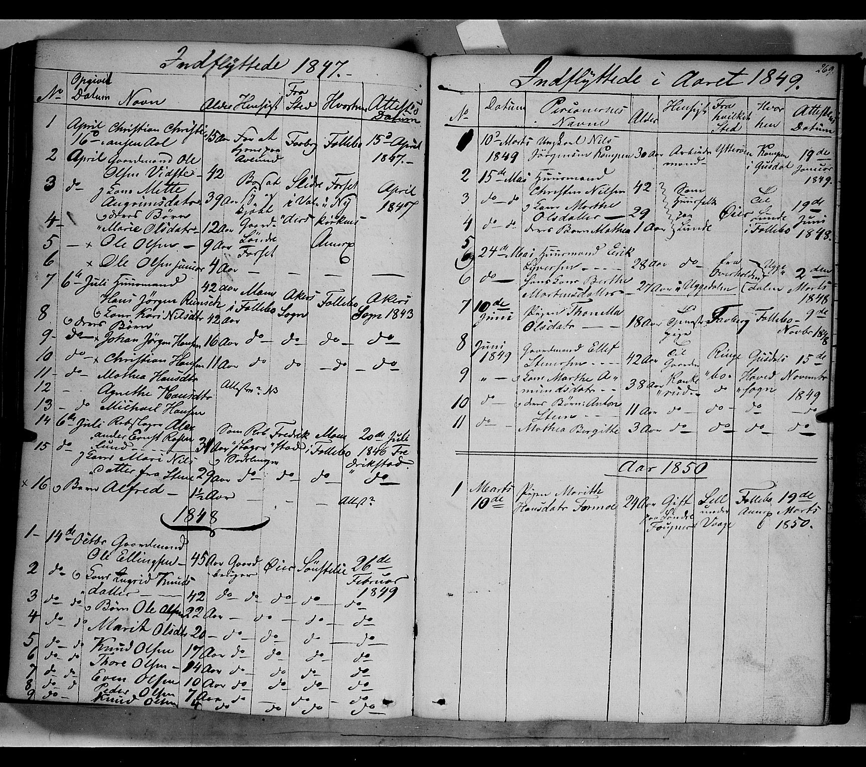 Gausdal prestekontor, SAH/PREST-090/H/Ha/Haa/L0007: Parish register (official) no. 7, 1840-1850, p. 269