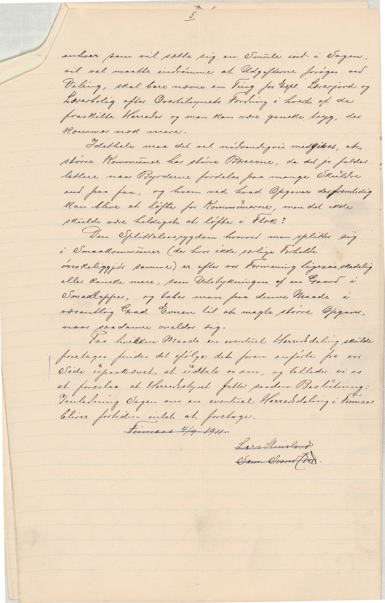 Finnaas kommune. Formannskapet, IKAH/1218a-021/D/Da/L0001/0009: Korrespondanse / saker / Komiteen for deling av Finnås herad. Ymse utgreiingar , 1911, p. 8