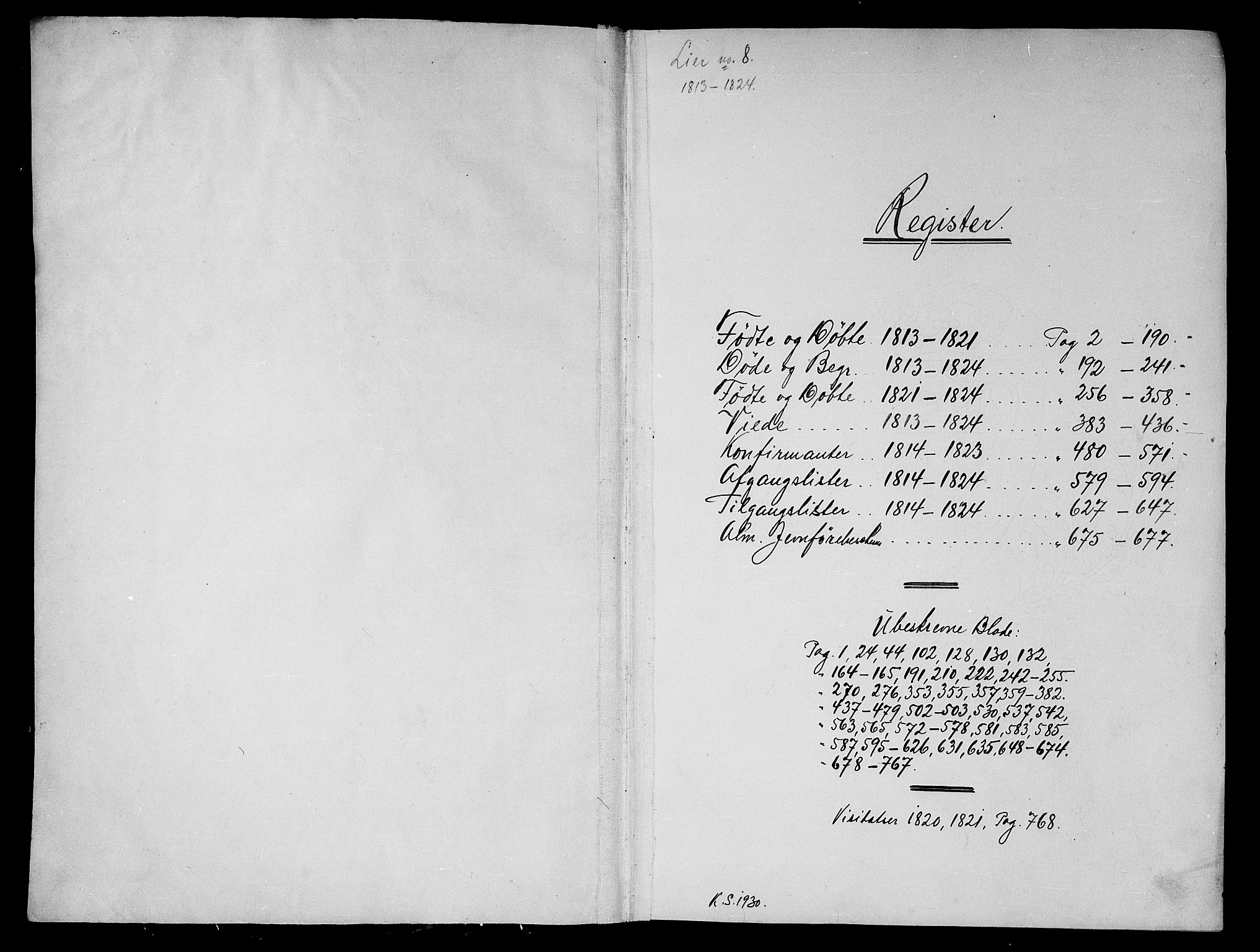Lier kirkebøker, SAKO/A-230/G/Ga/L0001: Parish register (copy) no. I 1, 1813-1824