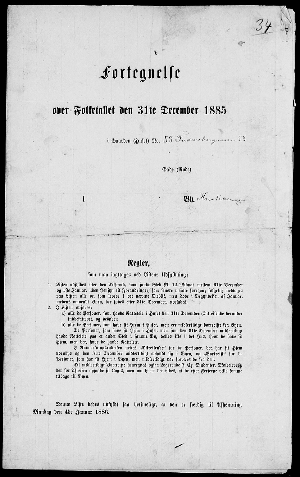 RA, 1885 census for 0301 Kristiania, 1885, p. 4670