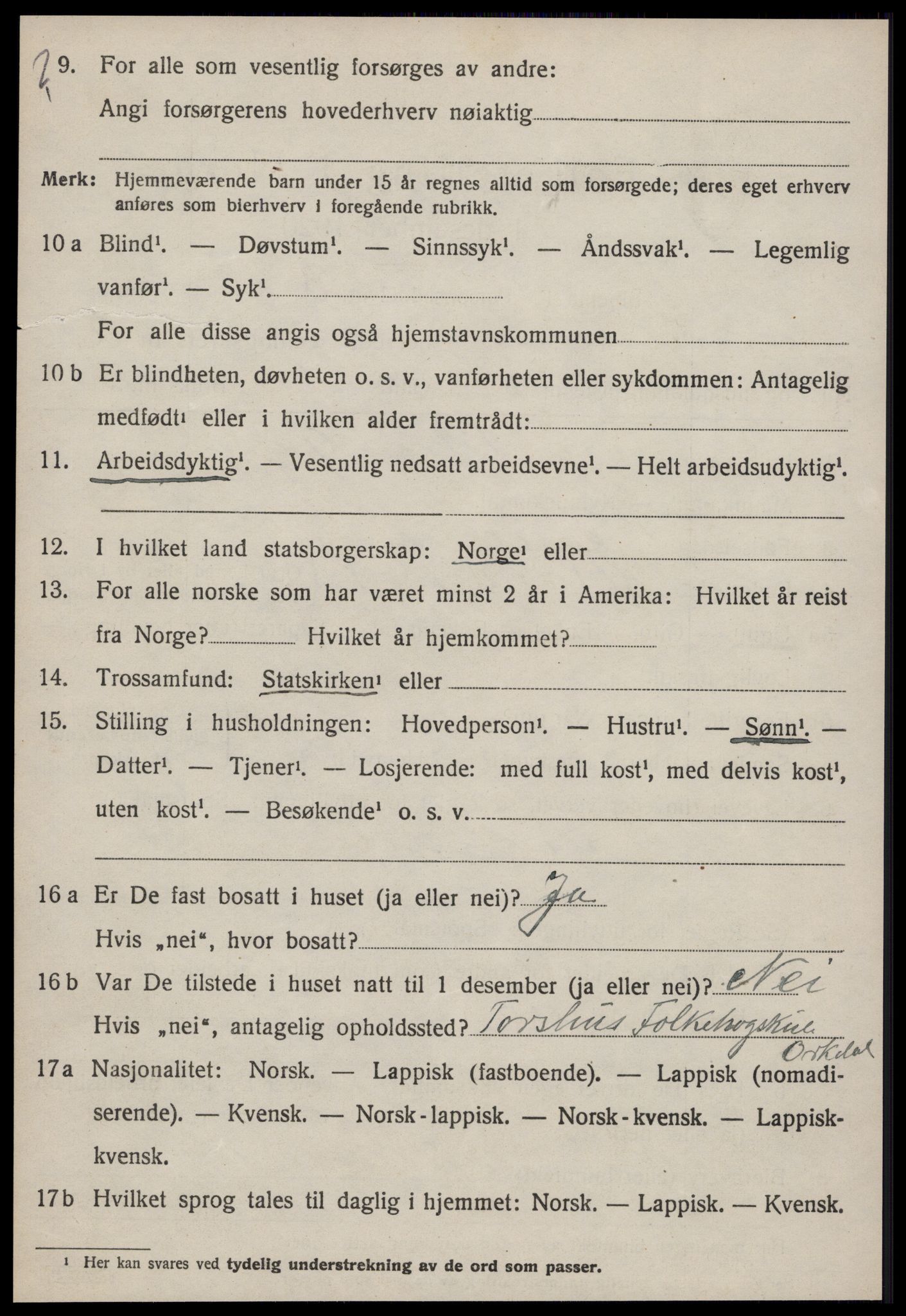 SAT, 1920 census for Hølonda, 1920, p. 618