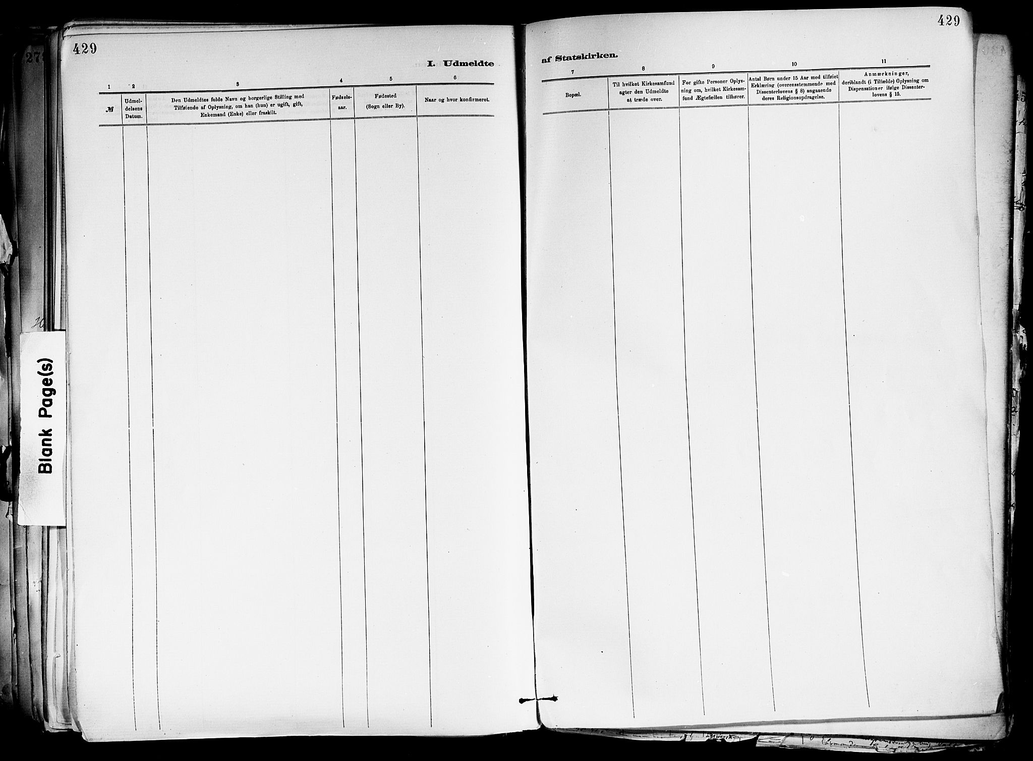 Holla kirkebøker, SAKO/A-272/F/Fa/L0008: Parish register (official) no. 8, 1882-1897, p. 429