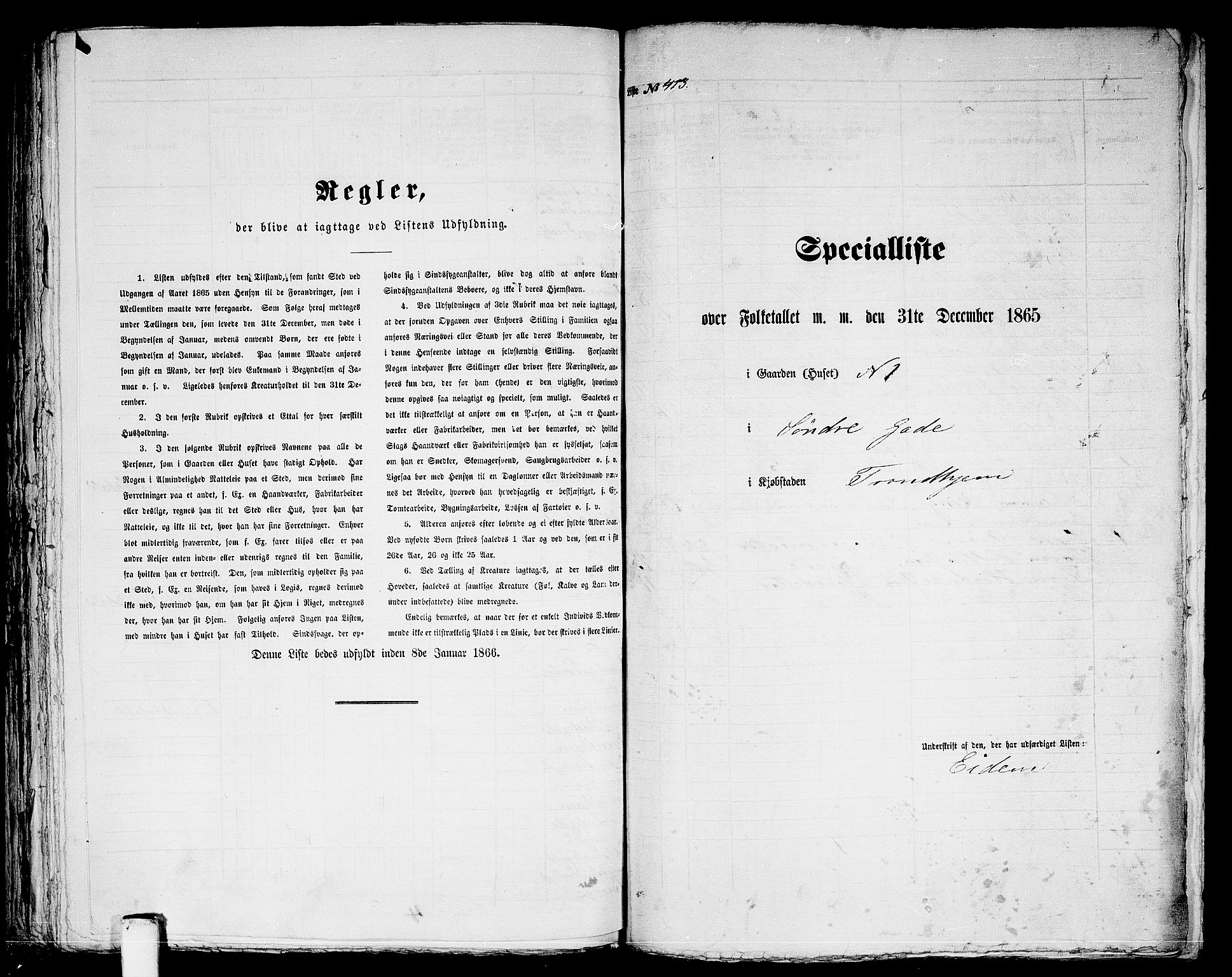 RA, 1865 census for Trondheim, 1865, p. 867