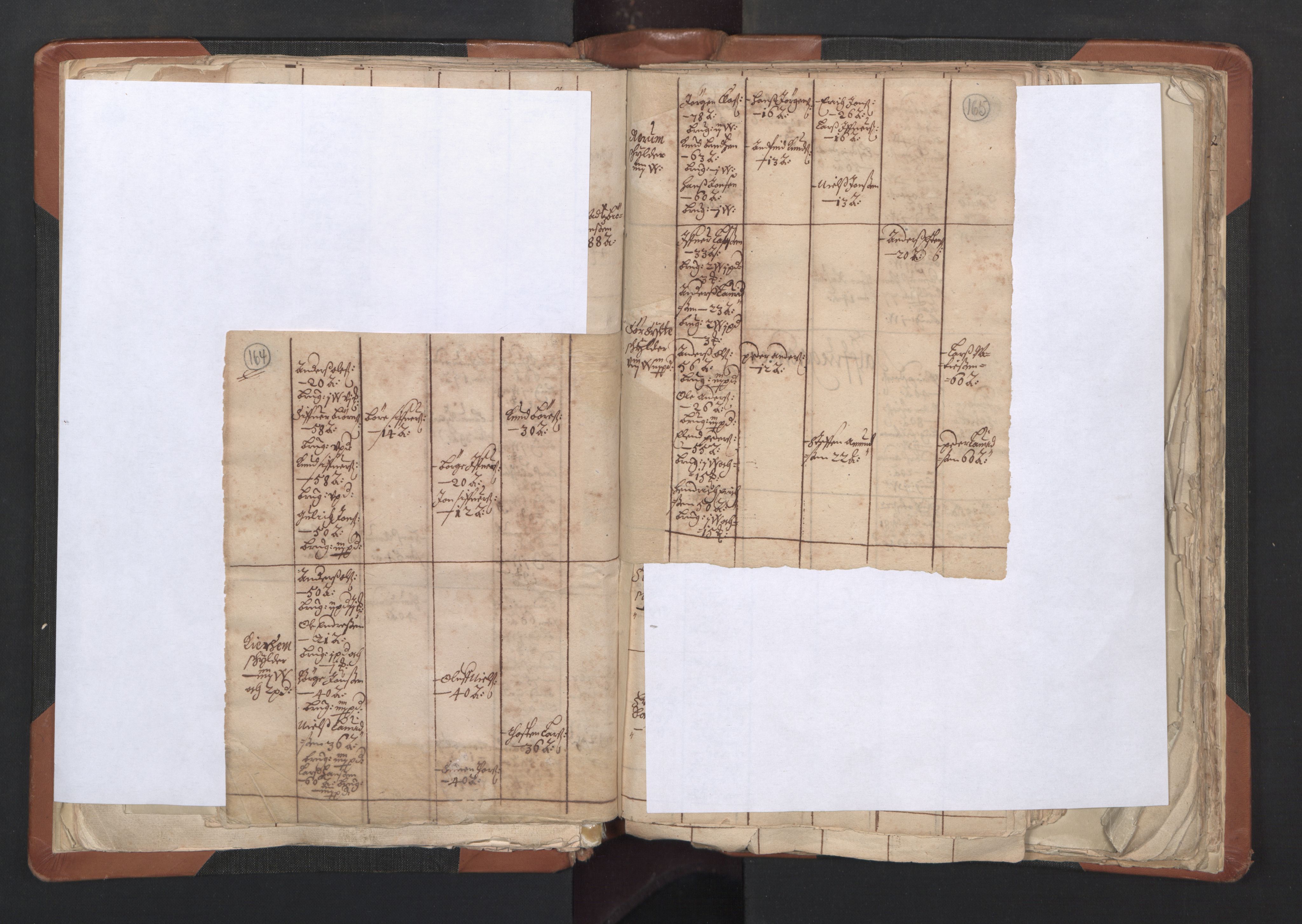 RA, Vicar's Census 1664-1666, no. 27: Romsdal deanery, 1664-1666, p. 164-165