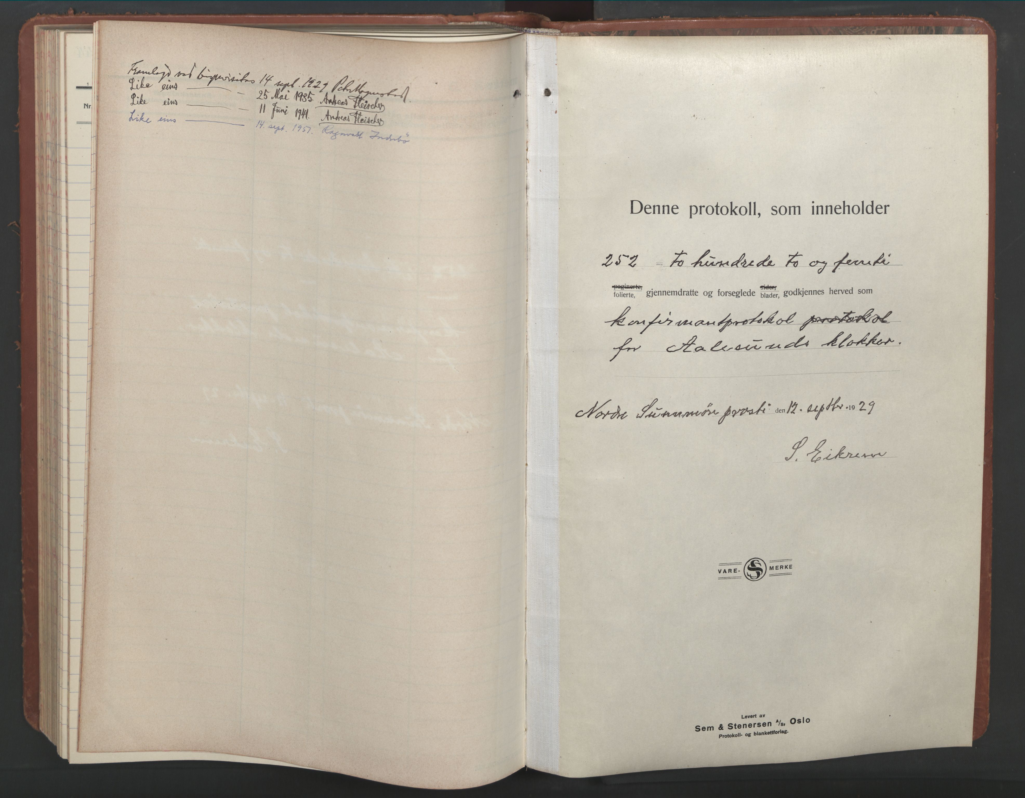 Ministerialprotokoller, klokkerbøker og fødselsregistre - Møre og Romsdal, SAT/A-1454/529/L0476: Parish register (copy) no. 529C13, 1929-1953