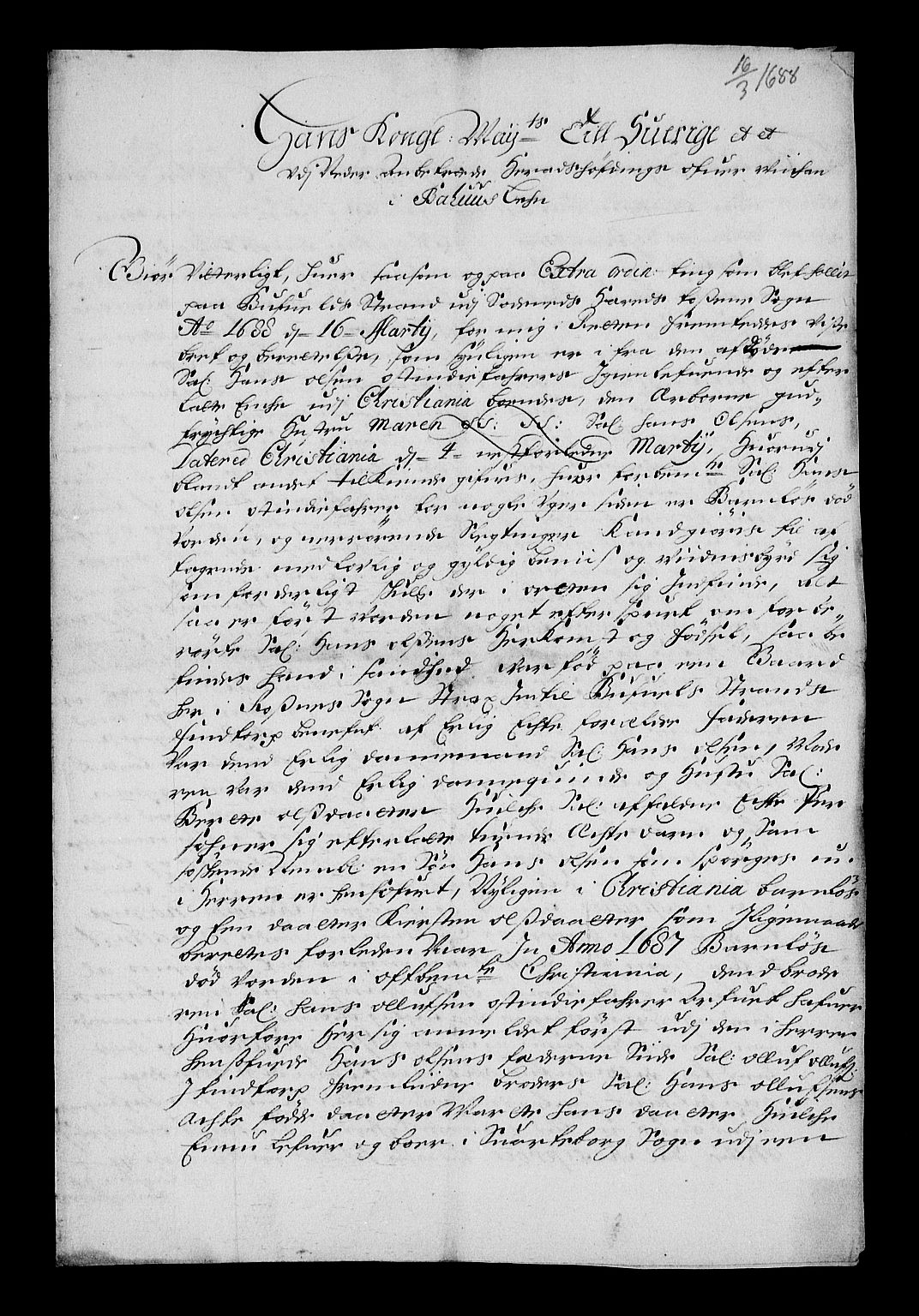 Stattholderembetet 1572-1771, RA/EA-2870/Af/L0002: Avskrifter av vedlegg til originale supplikker, nummerert i samsvar med supplikkbøkene, 1687-1689, p. 107