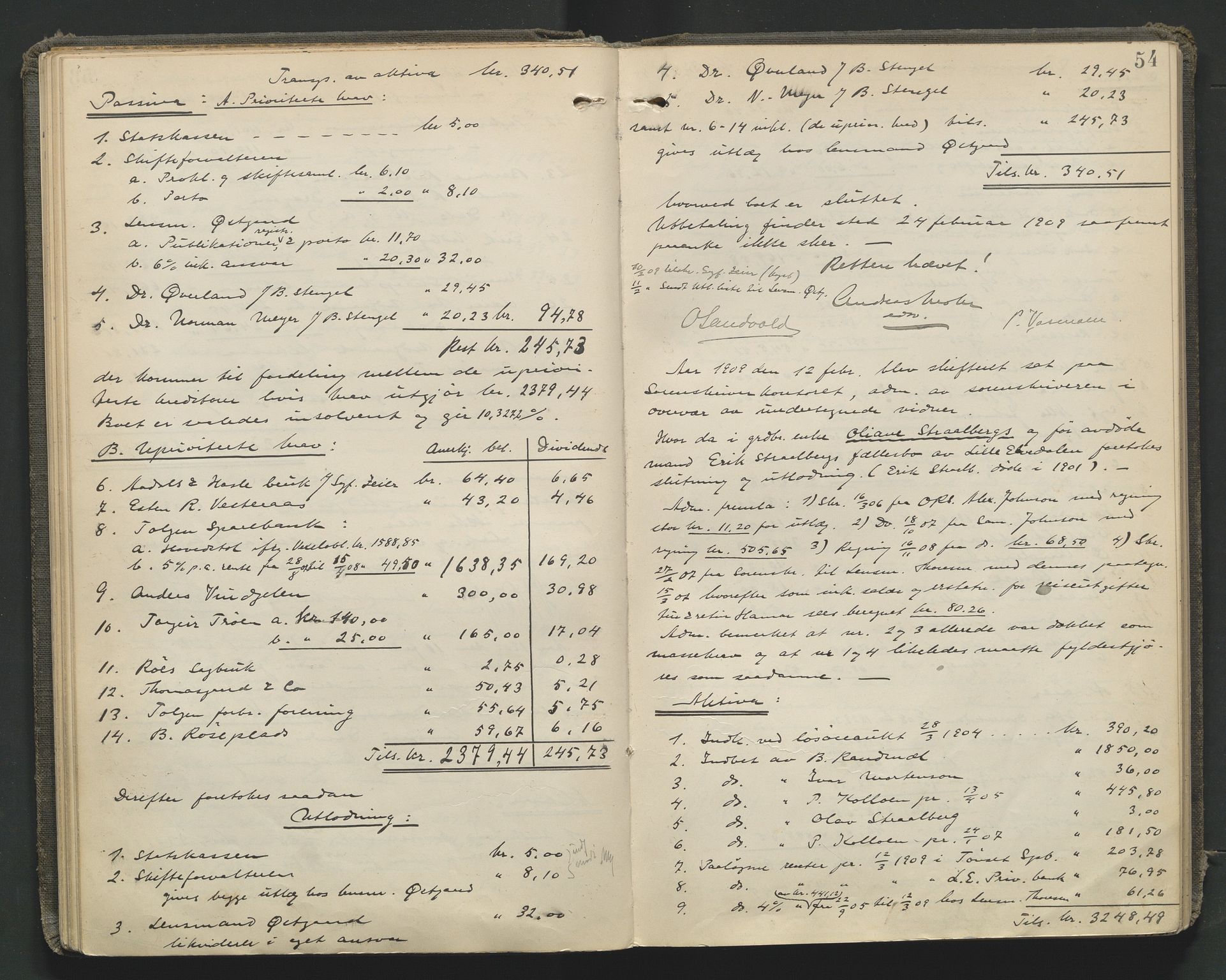 Nord-Østerdal tingrett, SAH/TING-020/J/Jd/L0006: Skifteutlodningsprotokoll, 1907-1920, p. 54