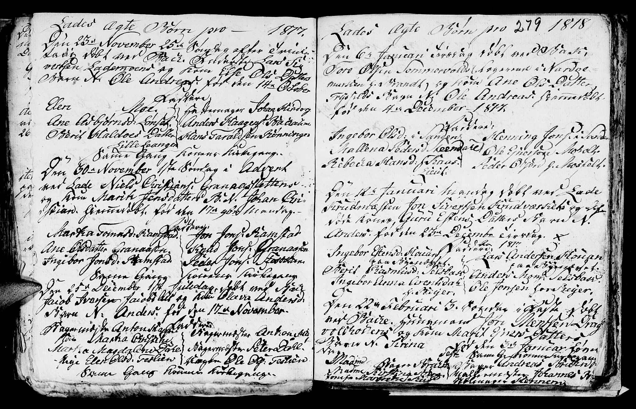 Ministerialprotokoller, klokkerbøker og fødselsregistre - Sør-Trøndelag, SAT/A-1456/606/L0305: Parish register (copy) no. 606C01, 1757-1819, p. 279