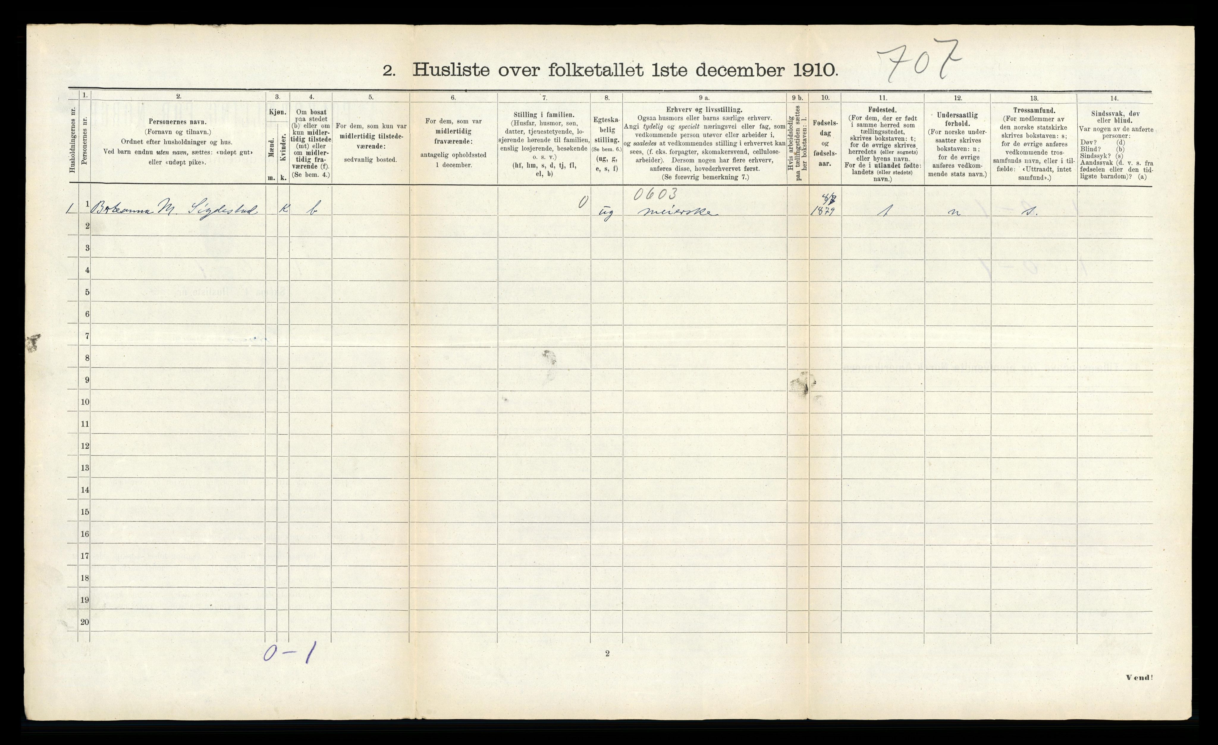 RA, 1910 census for Stryn, 1910, p. 104