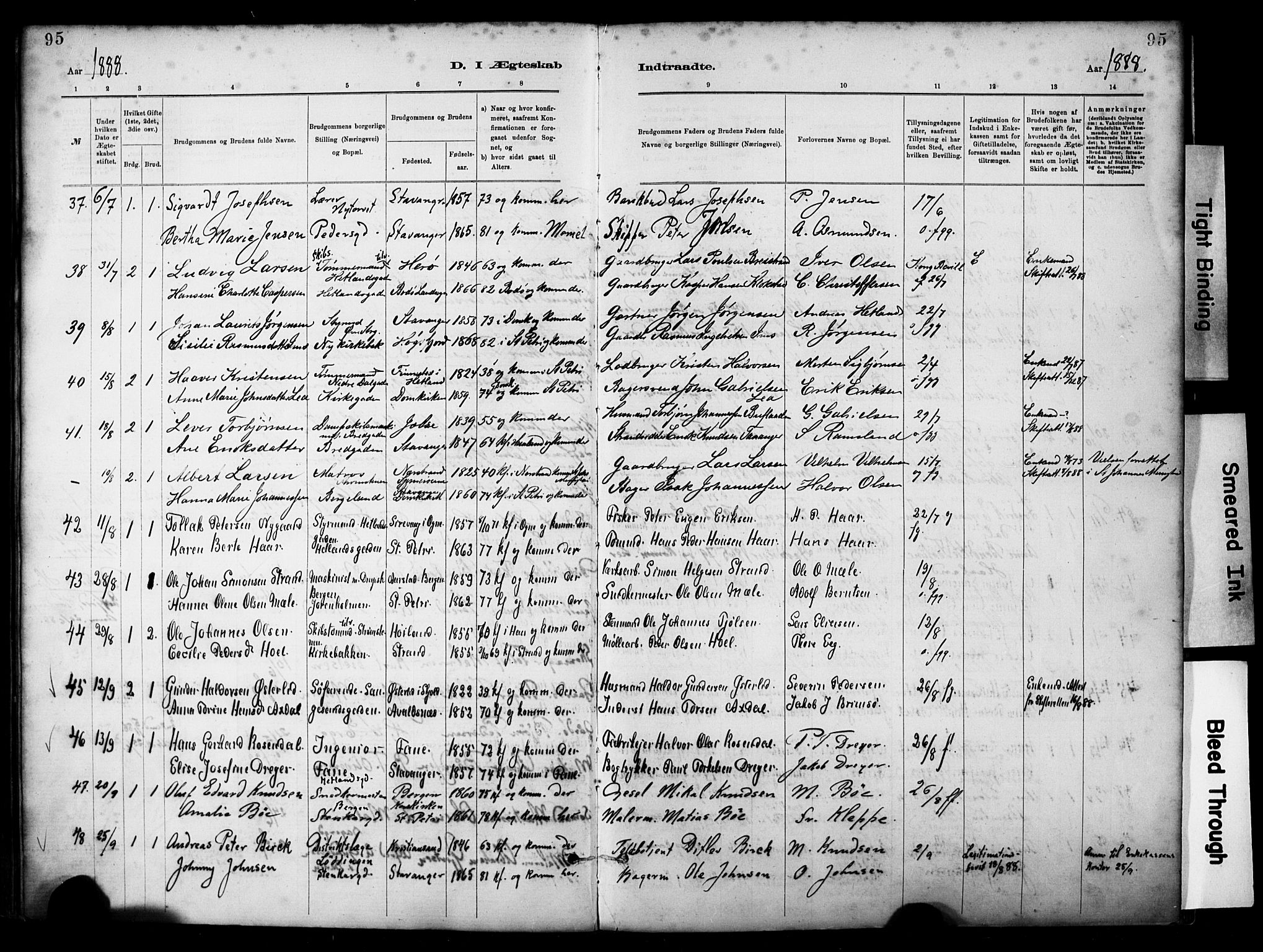 St. Petri sokneprestkontor, AV/SAST-A-101813/001/30/30BA/L0018: Parish register (official) no. A 19, 1879-1900, p. 95