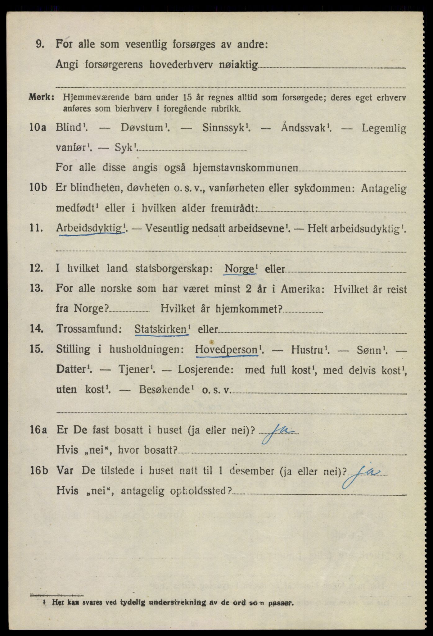 SAO, 1920 census for Ullensaker, 1920, p. 14642