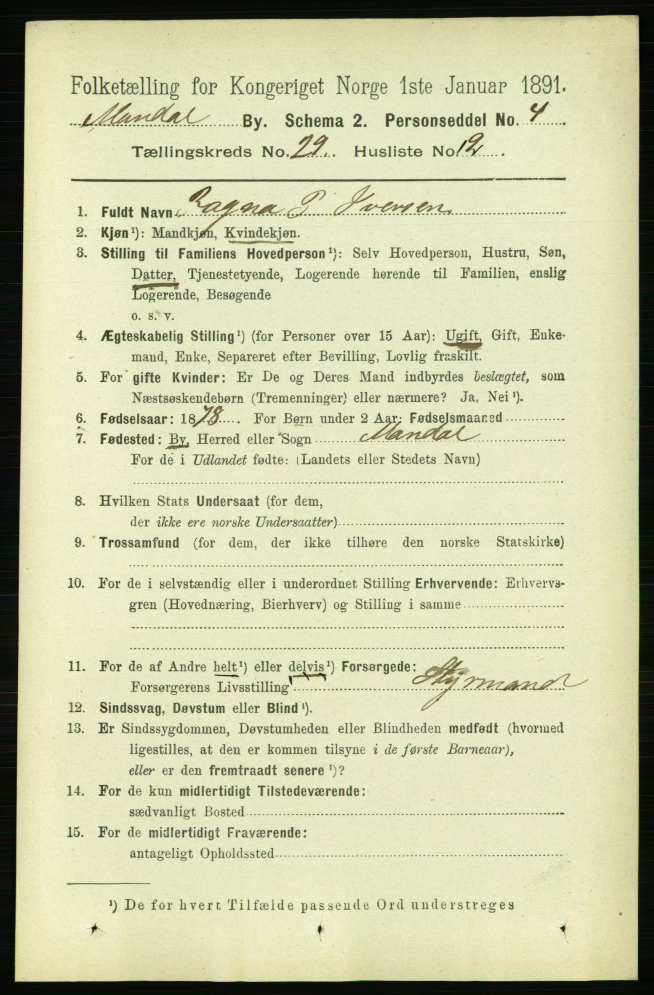 RA, 1891 census for 1002 Mandal, 1891, p. 5171