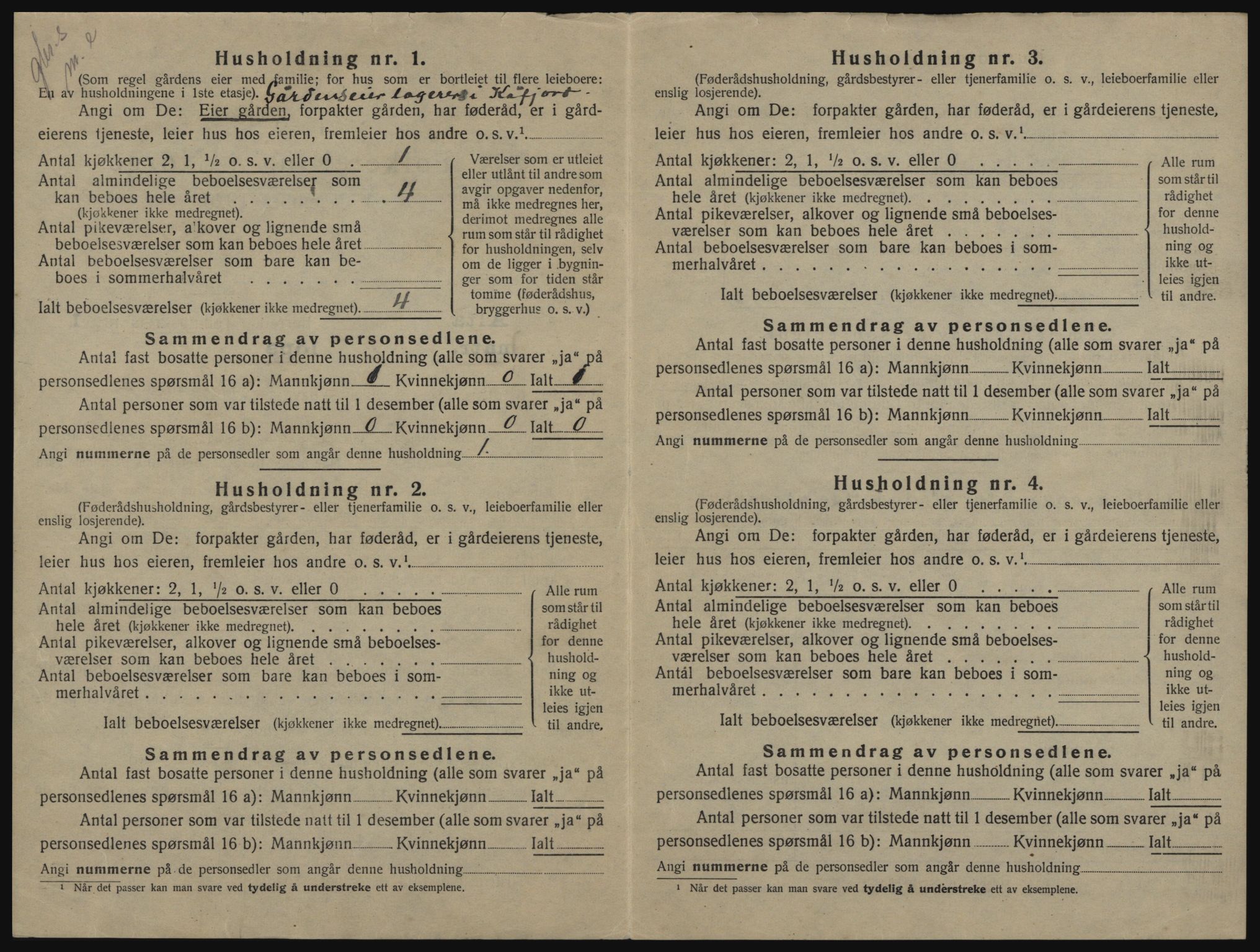 SATØ, 1920 census for Alta, 1920, p. 41