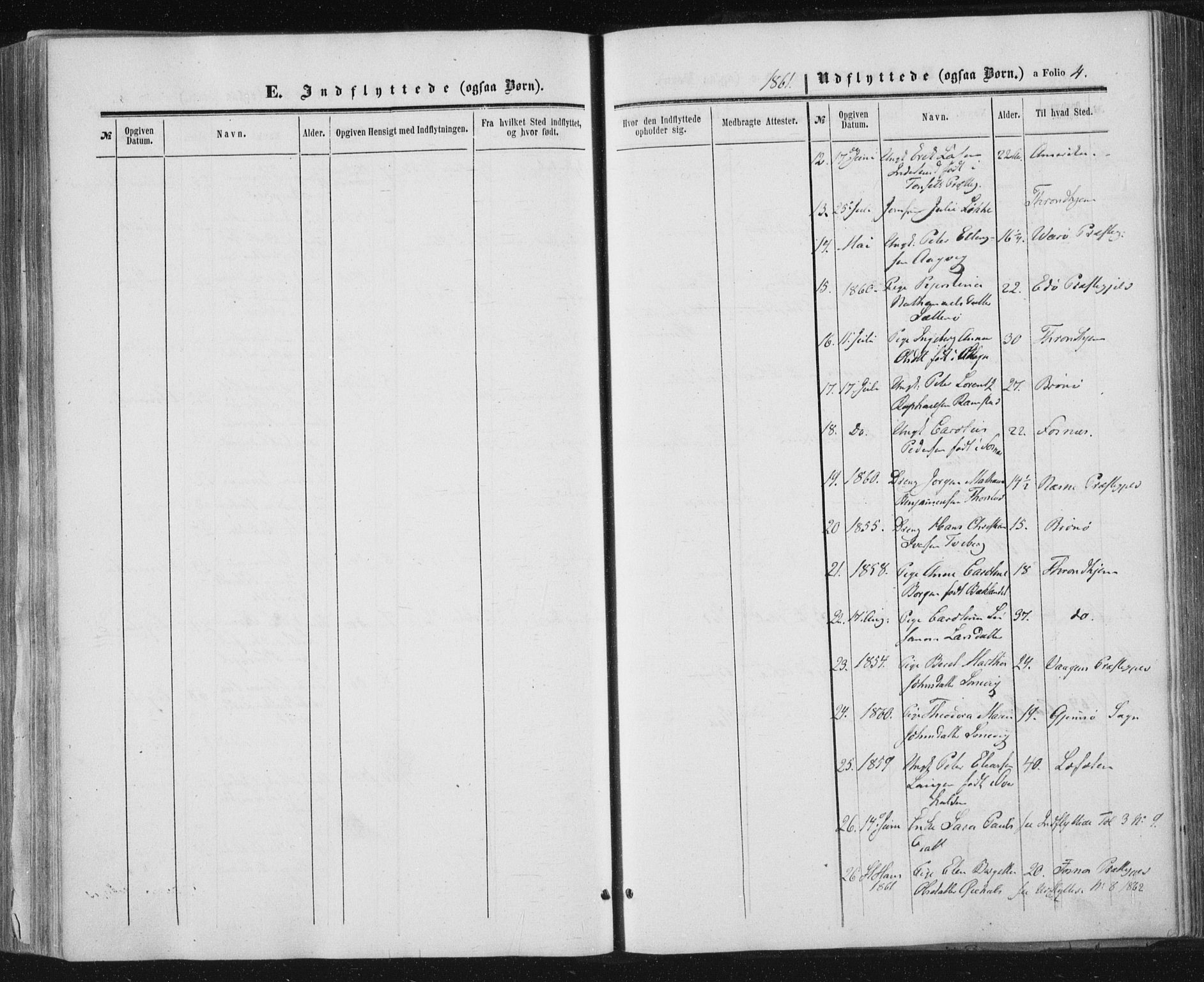 Ministerialprotokoller, klokkerbøker og fødselsregistre - Nord-Trøndelag, SAT/A-1458/784/L0670: Parish register (official) no. 784A05, 1860-1876, p. 4