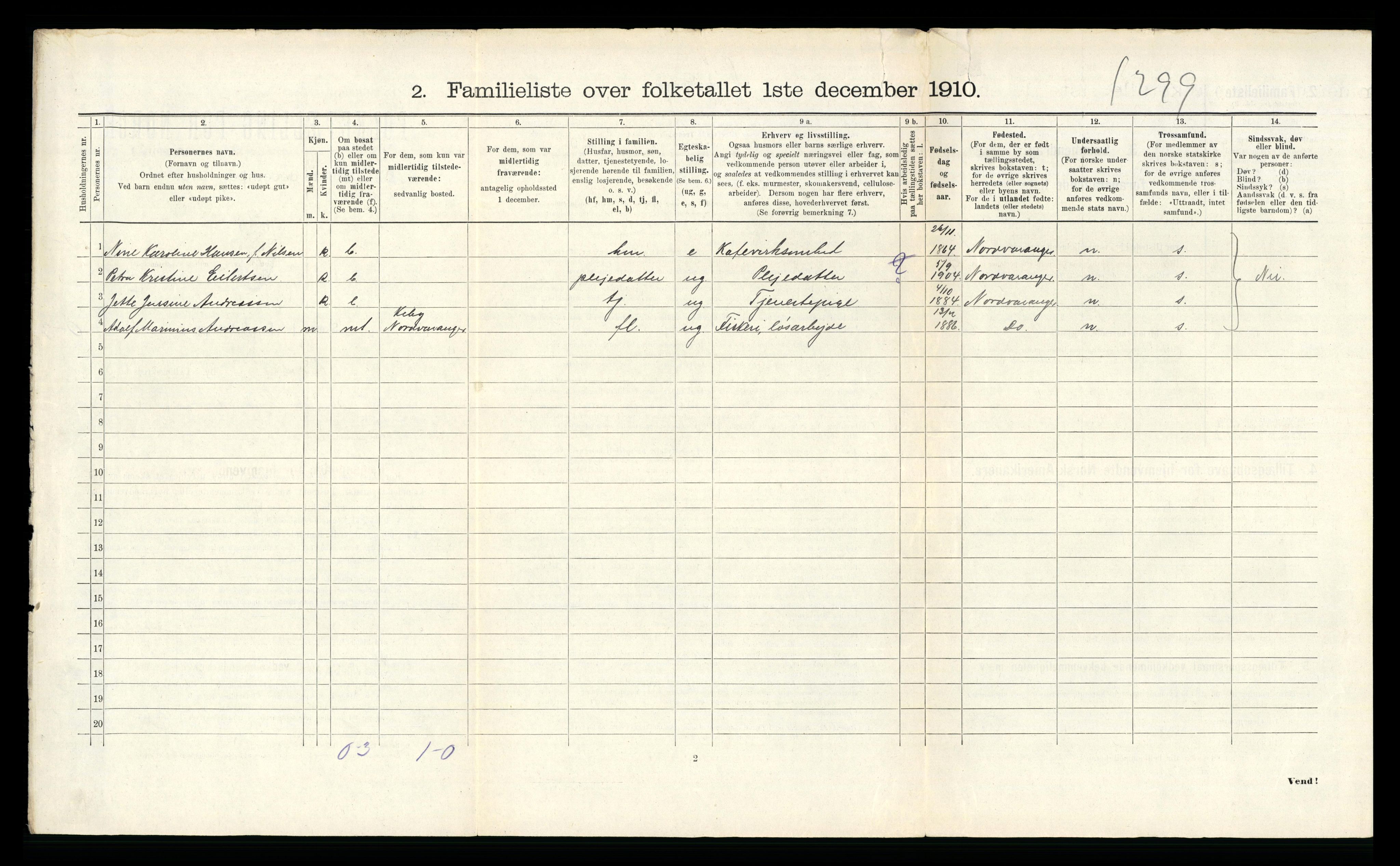 RA, 1910 census for Vadsø, 1910, p. 776