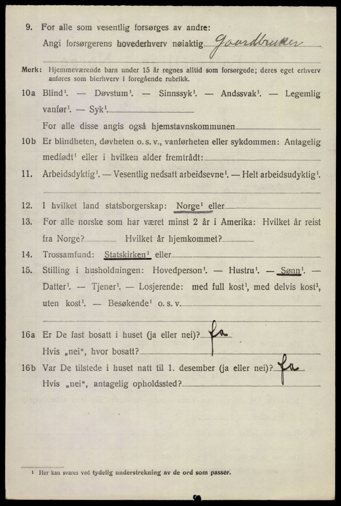 SAKO, 1920 census for Stokke, 1920, p. 2961