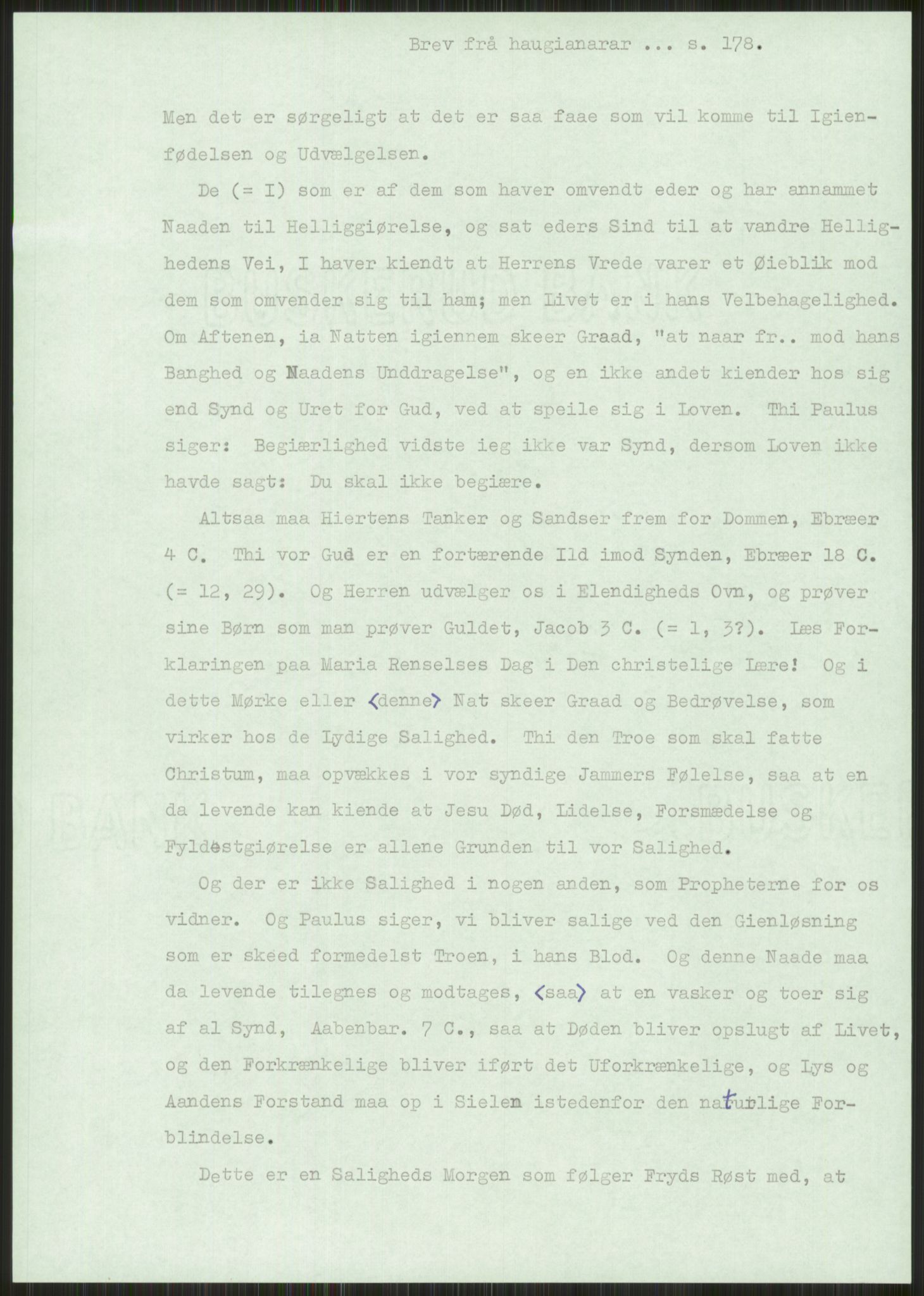 Samlinger til kildeutgivelse, Haugianerbrev, AV/RA-EA-6834/F/L0001: Haugianerbrev I: 1760-1804, 1760-1804, p. 178