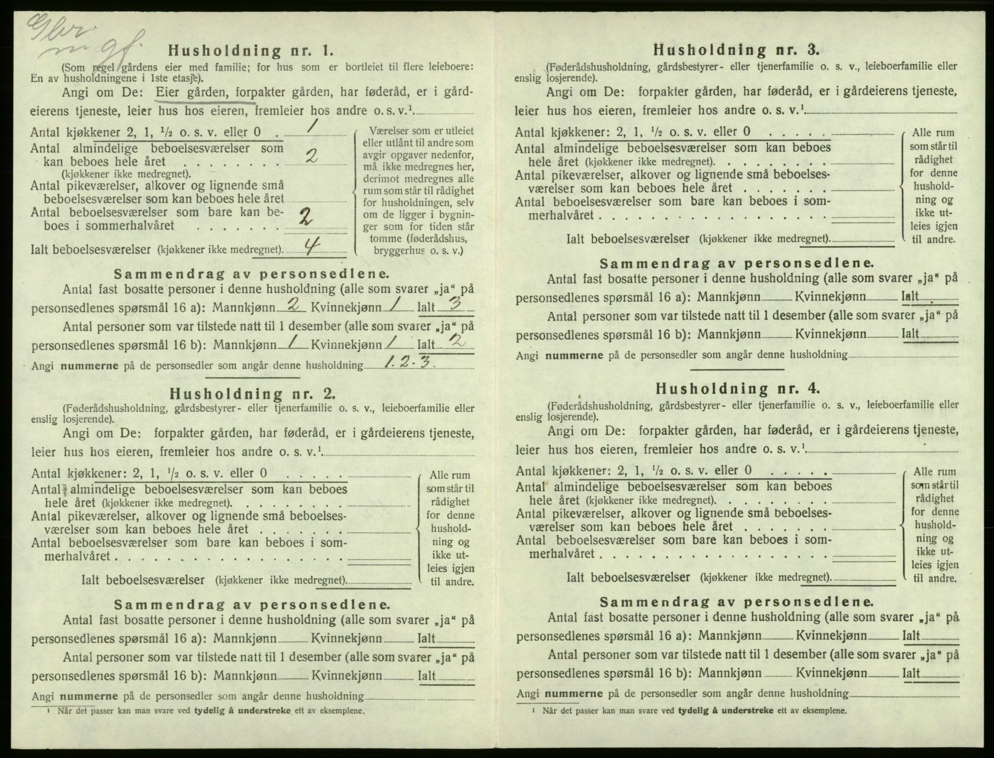 SAB, 1920 census for Kvam, 1920, p. 563