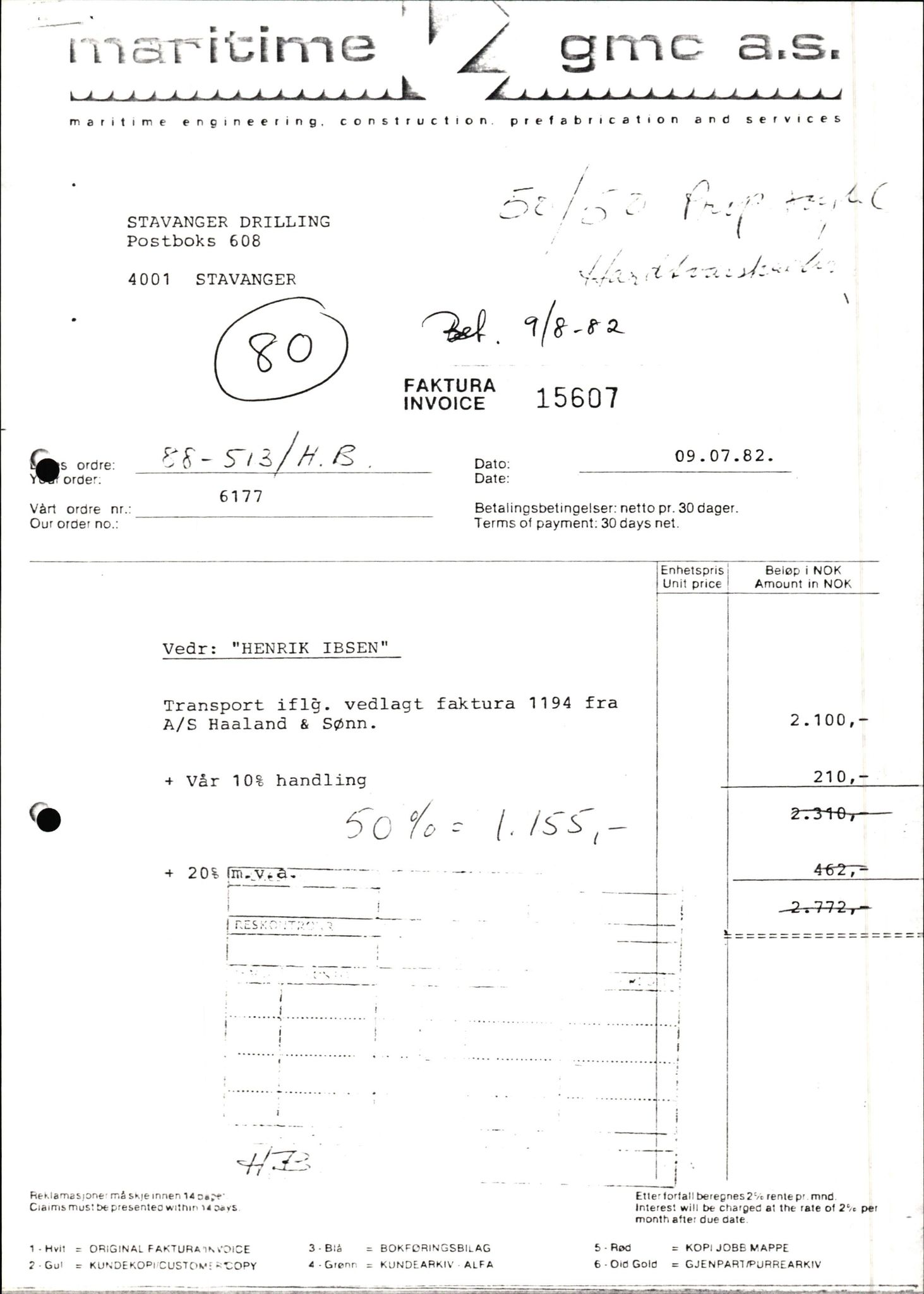 Pa 1503 - Stavanger Drilling AS, AV/SAST-A-101906/2/E/Ec/Eca/L0010: Forsikring, 1976-1983