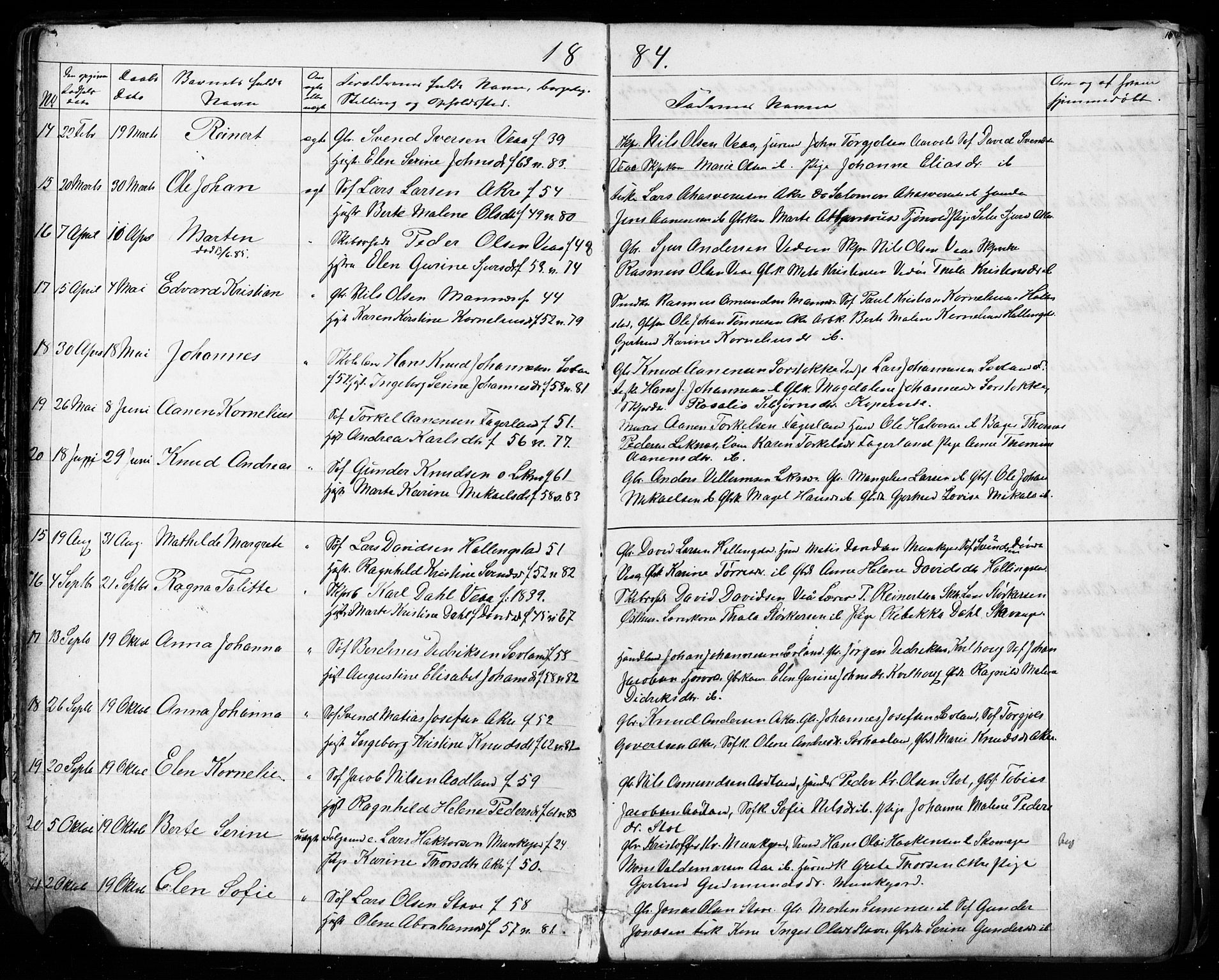 Kopervik sokneprestkontor, AV/SAST-A-101850/H/Ha/Hab/L0002: Parish register (copy) no. B 2, 1881-1905, p. 16