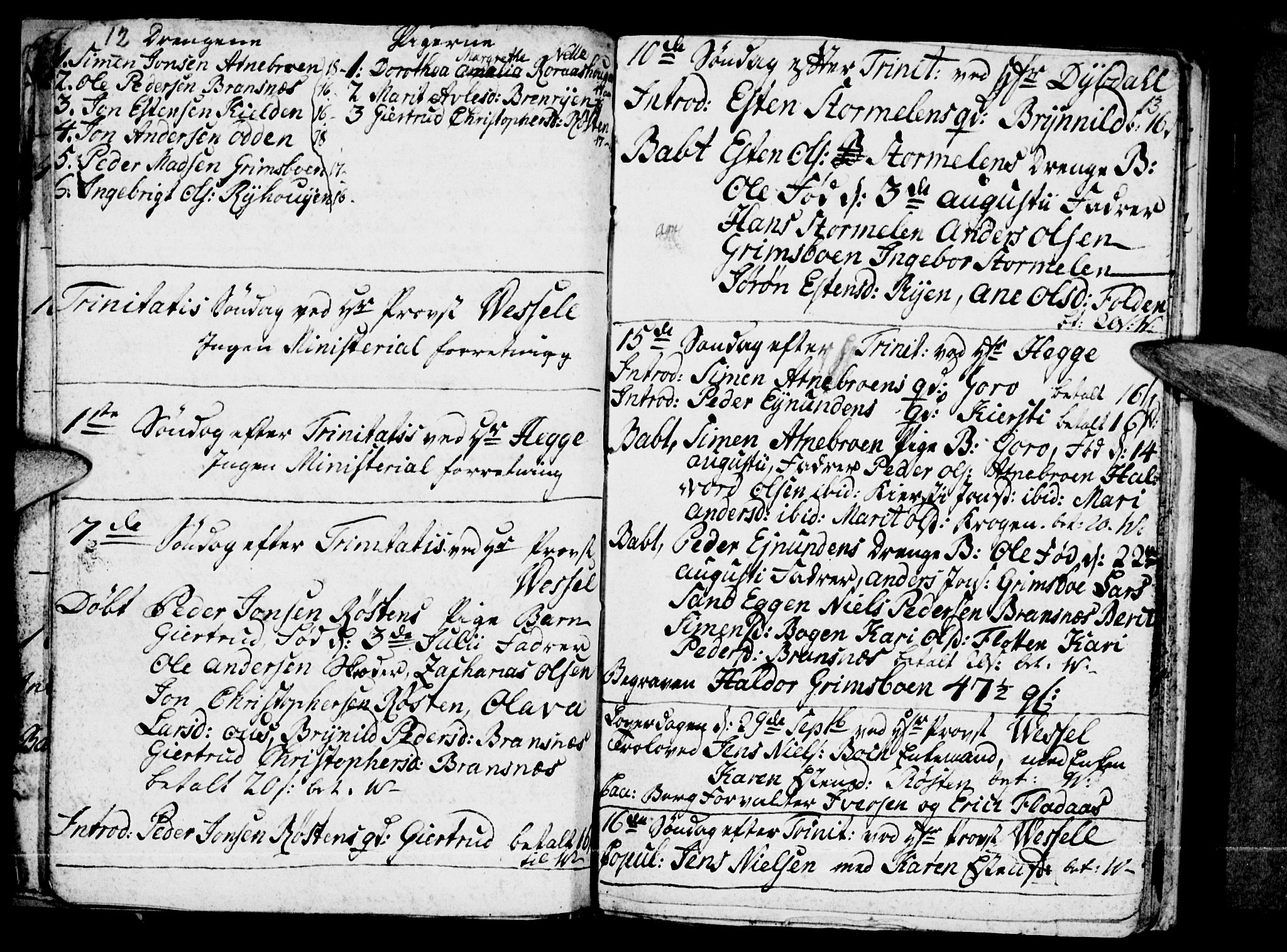 Tynset prestekontor, SAH/PREST-058/H/Ha/Haa/L0011: Parish register (official) no. 11, 1779-1790, p. 12-13