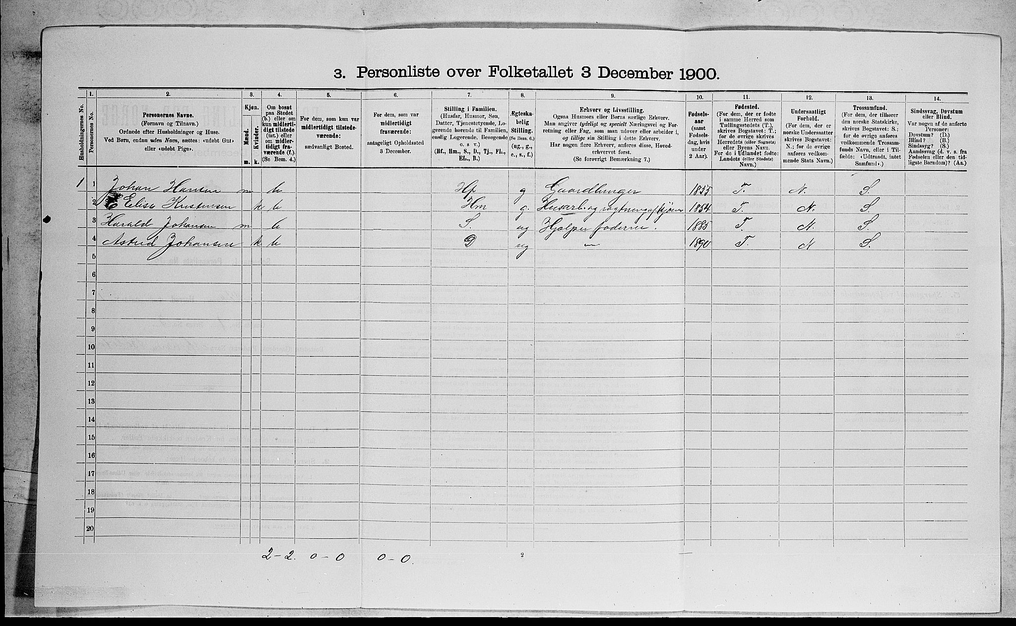 RA, 1900 census for Røyken, 1900, p. 137