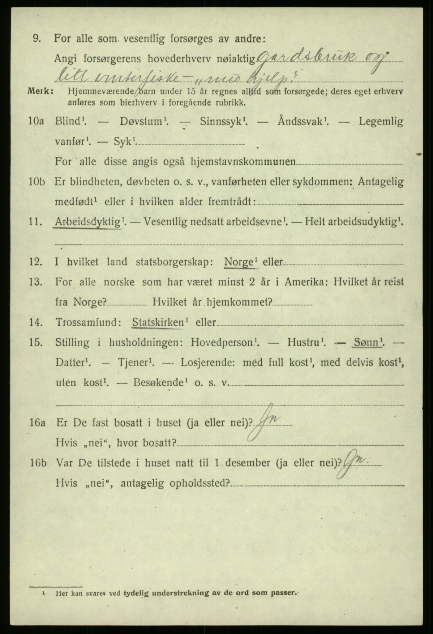 SAB, 1920 census for Eid, 1920, p. 2015