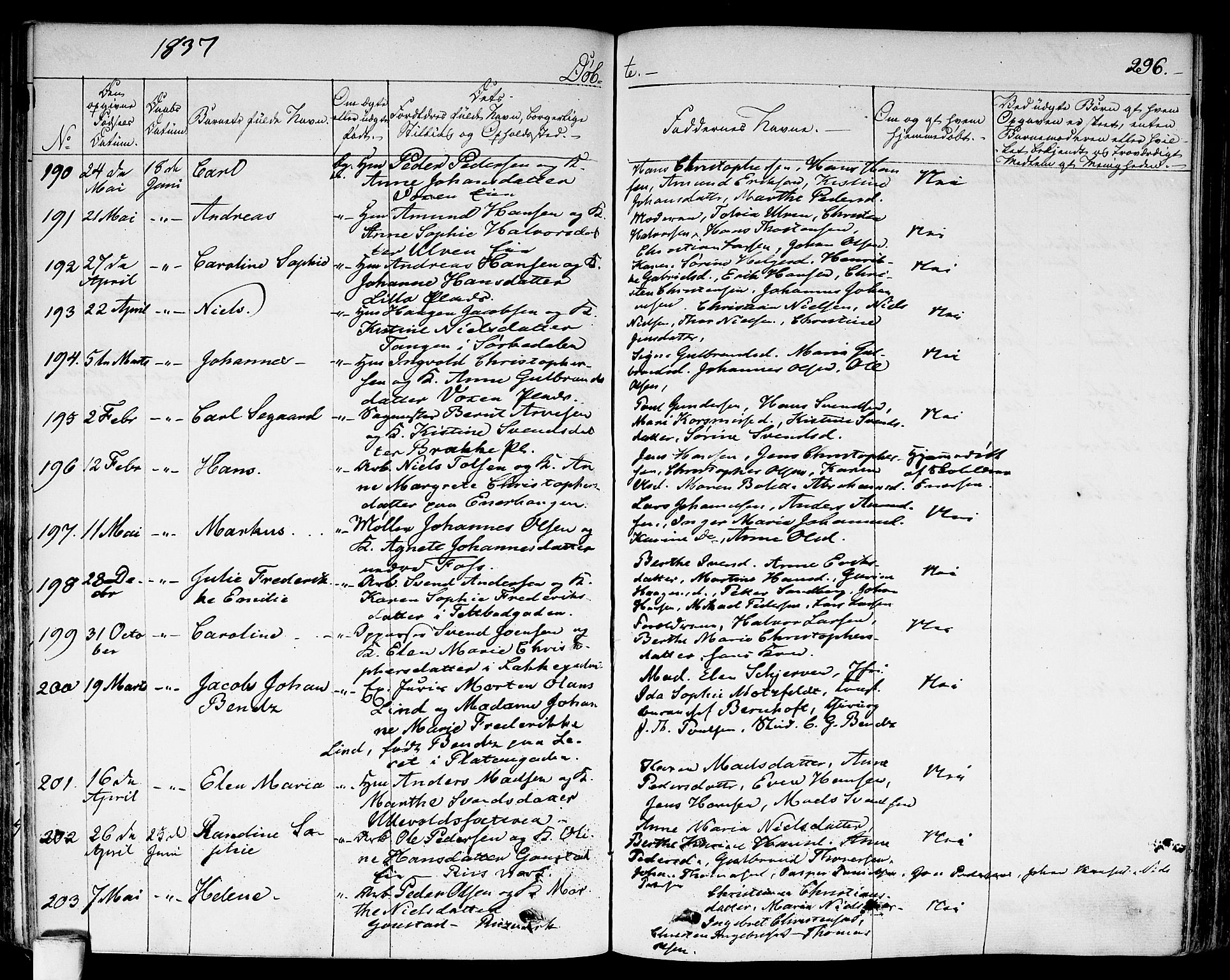 Aker prestekontor kirkebøker, AV/SAO-A-10861/F/L0013: Parish register (official) no. 13, 1828-1837, p. 296