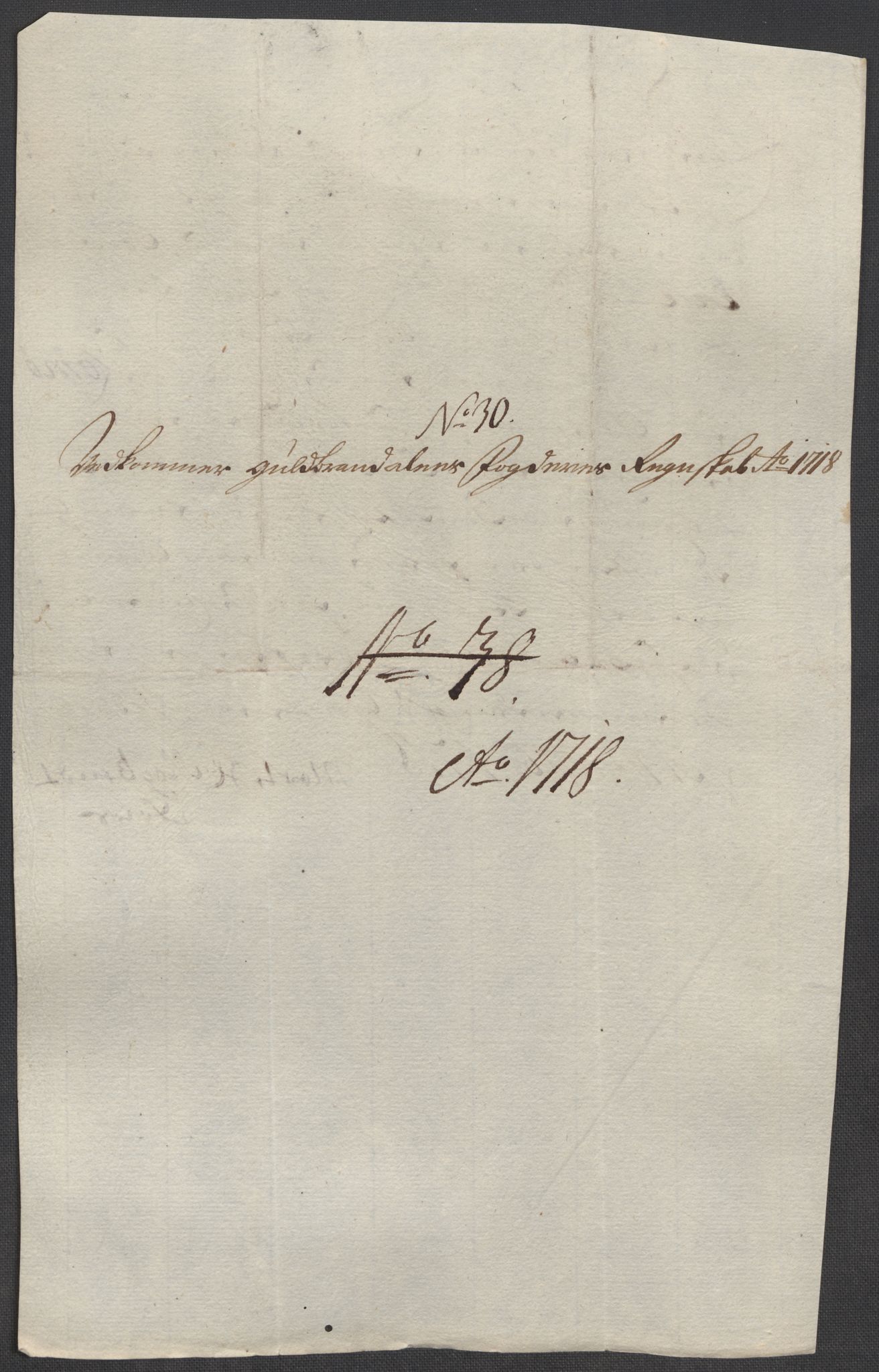 Rentekammeret inntil 1814, Reviderte regnskaper, Fogderegnskap, AV/RA-EA-4092/R17/L1188: Fogderegnskap Gudbrandsdal, 1718, p. 170