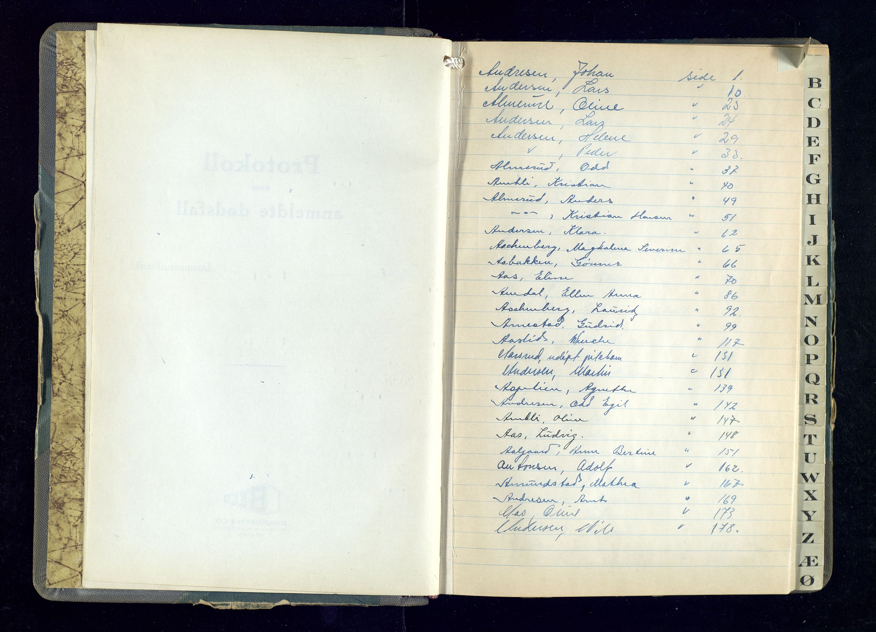 Brumunddal lensmannskontor, AV/SAH-LHR-012/H/Ha/L0002: Dødsfallsprotokoll , 1946-1956