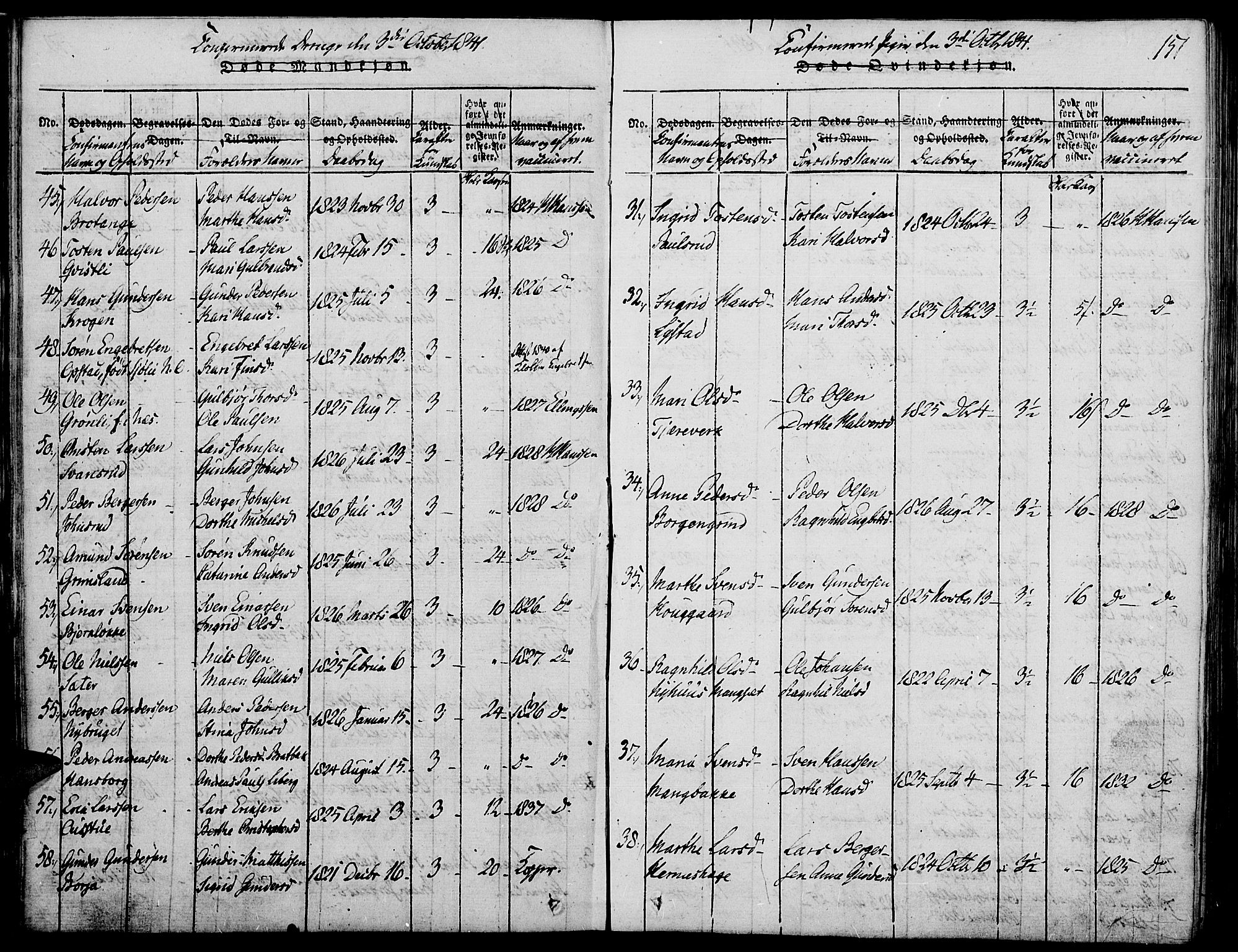 Strøm-Odalen prestekontor, AV/SAH-PREST-028/H/Ha/Haa/L0006: Parish register (official) no. 6, 1814-1850, p. 151