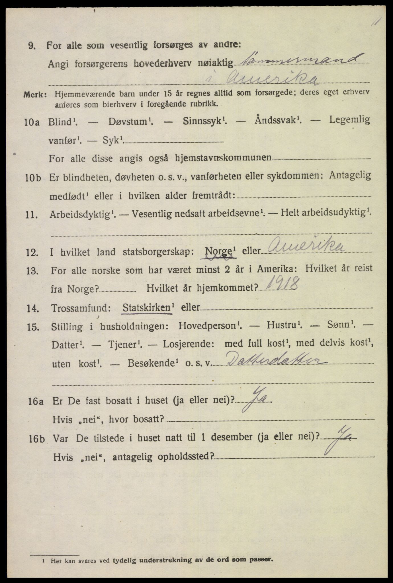 SAK, 1920 census for Lista, 1920, p. 4404