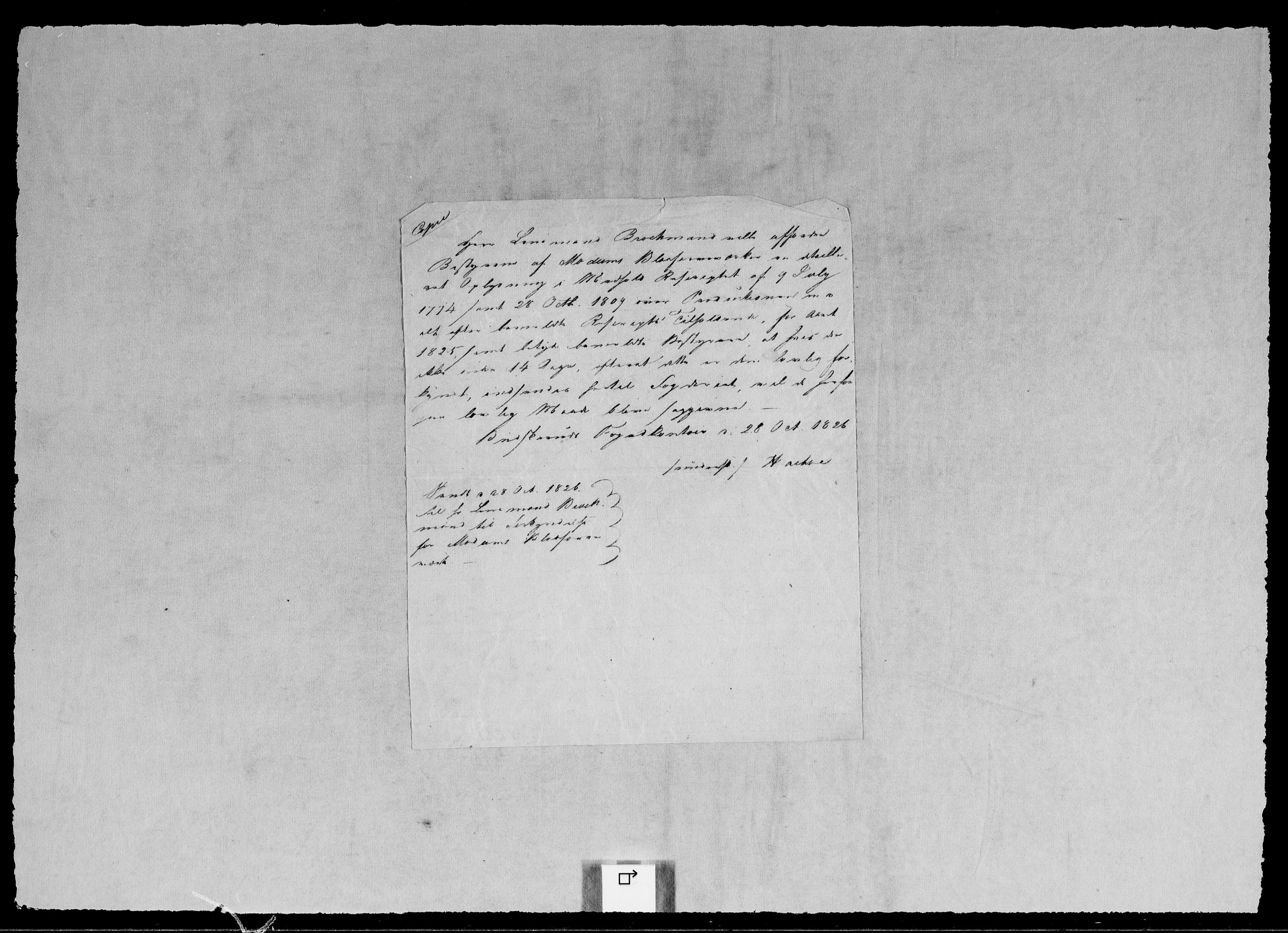 Modums Blaafarveværk, AV/RA-PA-0157/G/Gb/L0096/0001: -- / Innkomne brev M - Z, 1825-1826, p. 4