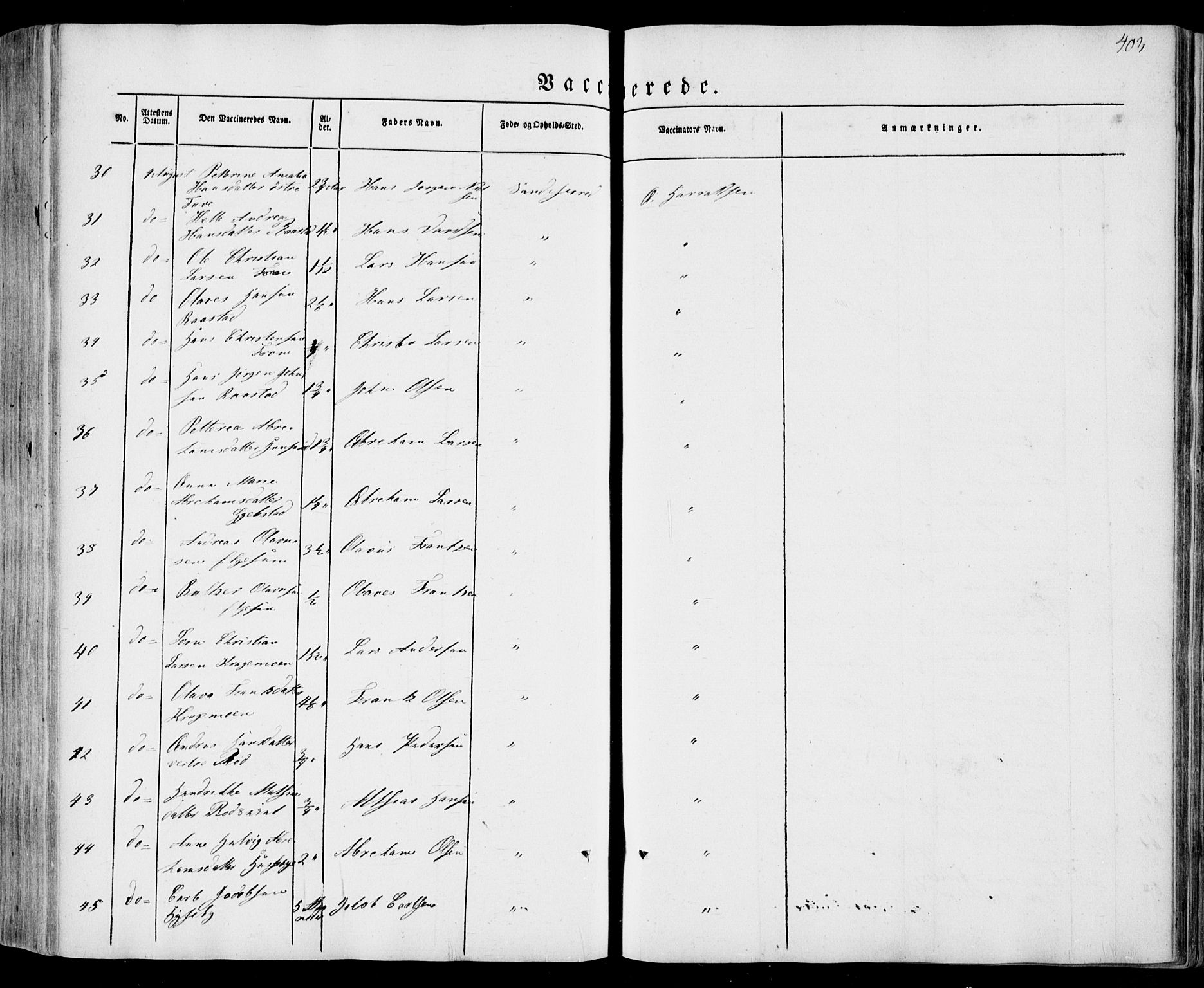 Sandar kirkebøker, AV/SAKO-A-243/F/Fa/L0006: Parish register (official) no. 6, 1847-1860, p. 403