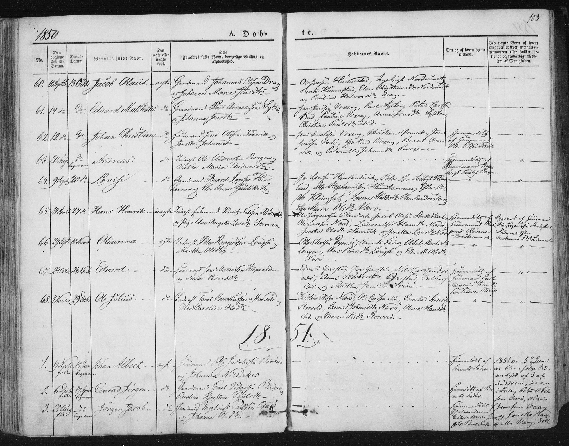Ministerialprotokoller, klokkerbøker og fødselsregistre - Nord-Trøndelag, SAT/A-1458/784/L0669: Parish register (official) no. 784A04, 1829-1859, p. 103