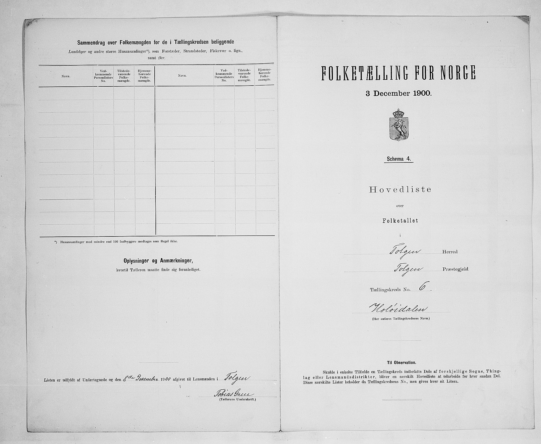 SAH, 1900 census for Tolga, 1900, p. 39