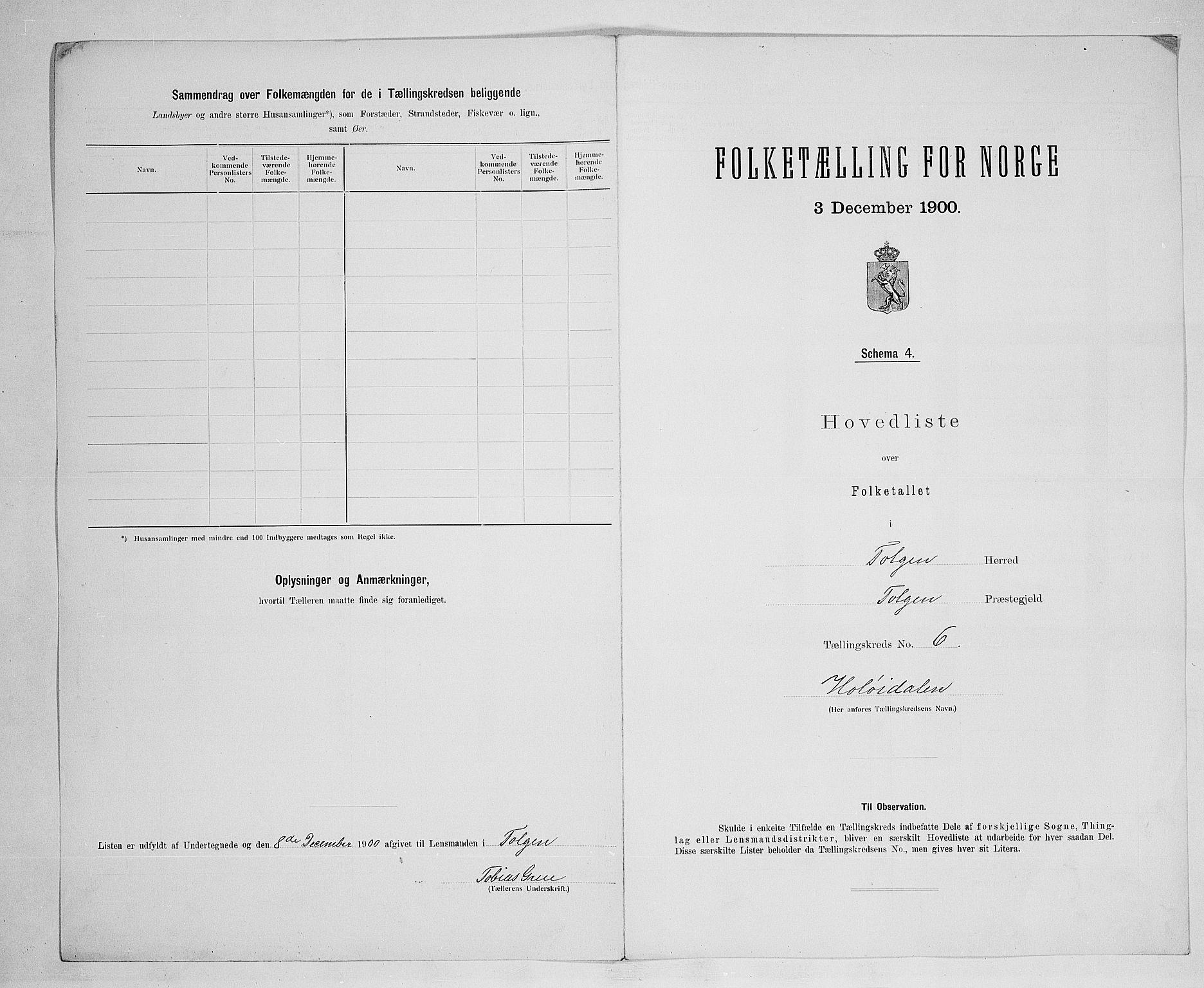 SAH, 1900 census for Tolga, 1900, p. 39