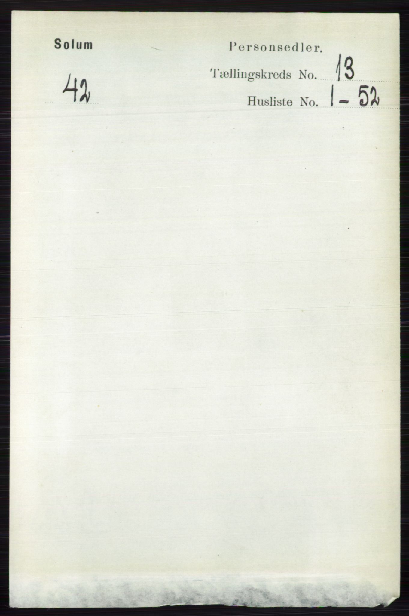 RA, 1891 census for 0818 Solum, 1891, p. 6056