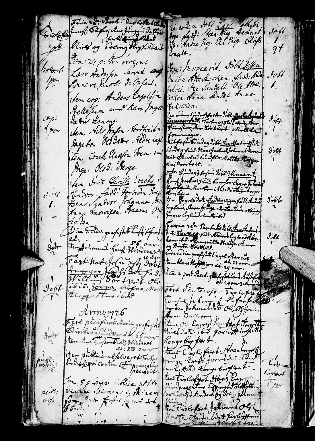 Os sokneprestembete, SAB/A-99929: Parish register (official) no. A 5, 1669-1760, p. 94